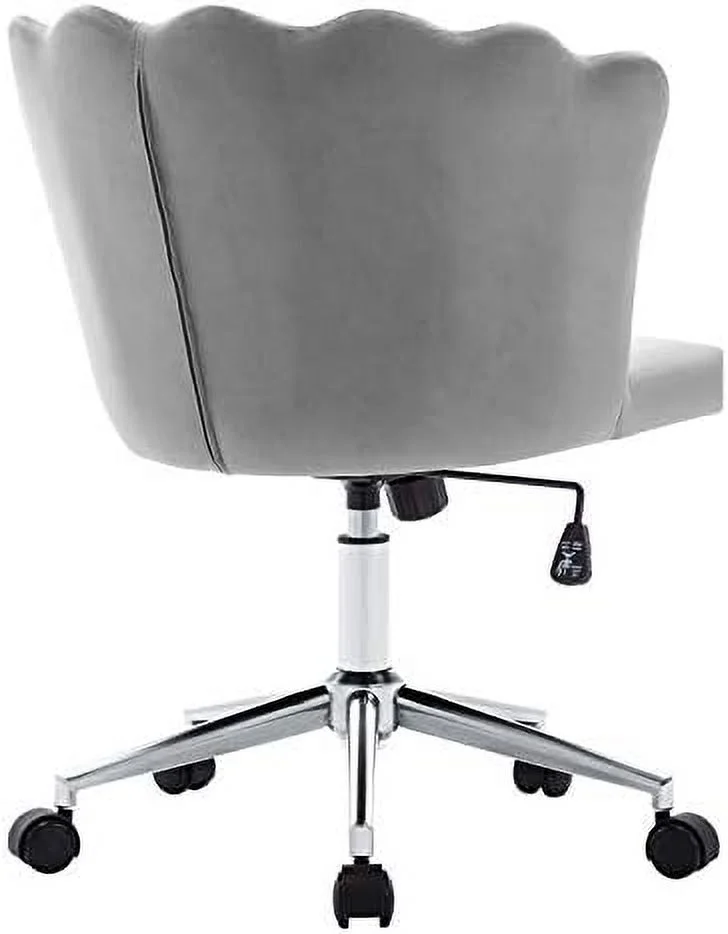 GVJMTKP Duhome  Office Chair Velvet Fabric Pink Desk Chair Adjustable Swivel Accent Chair with Metal Base