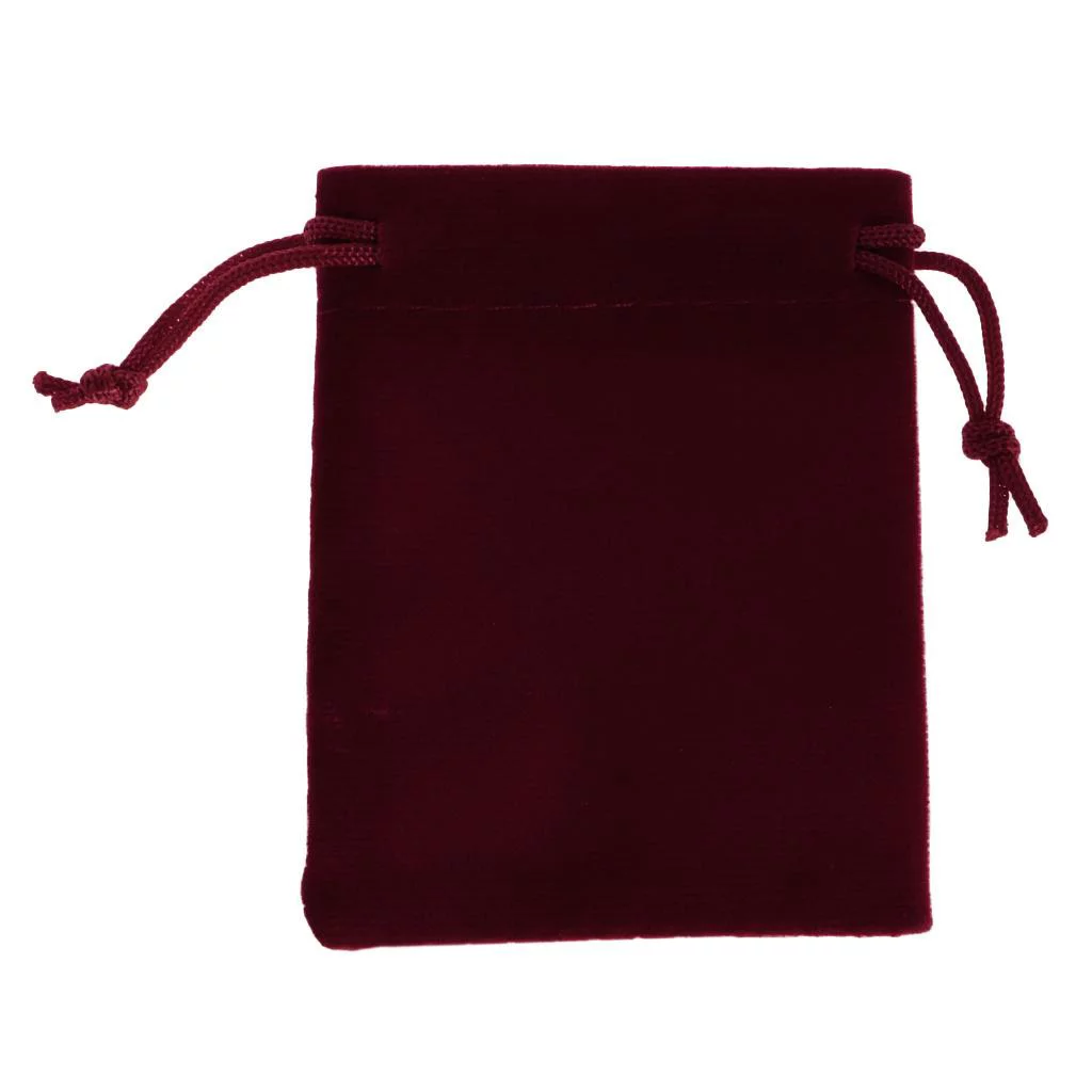 HOMYL 6x10 pieces Velvet Bags Wedding Party Gift Drawstring Jewelry Pouches Red