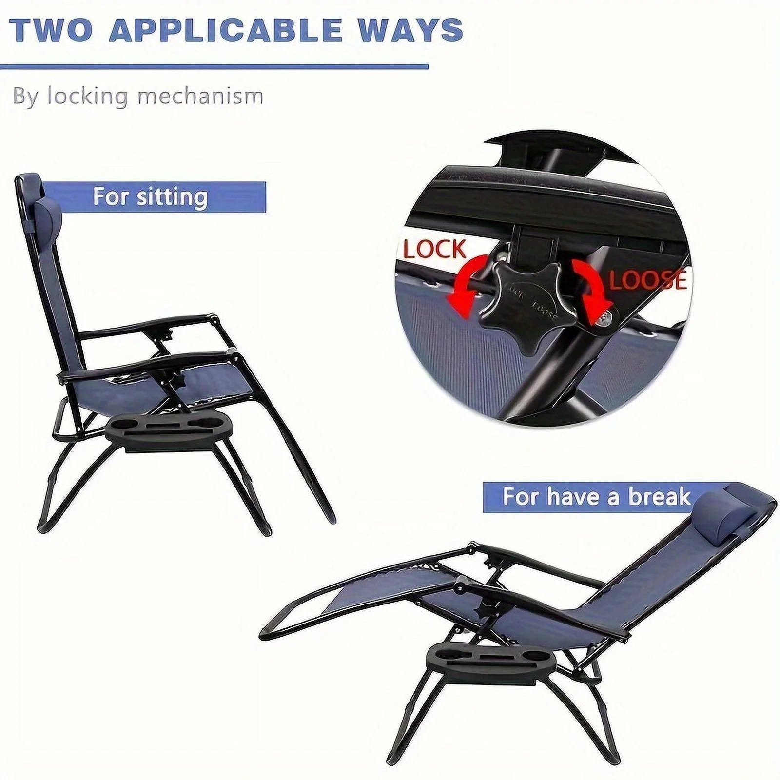 Folding Zero Gravity Chair (Set of 2)