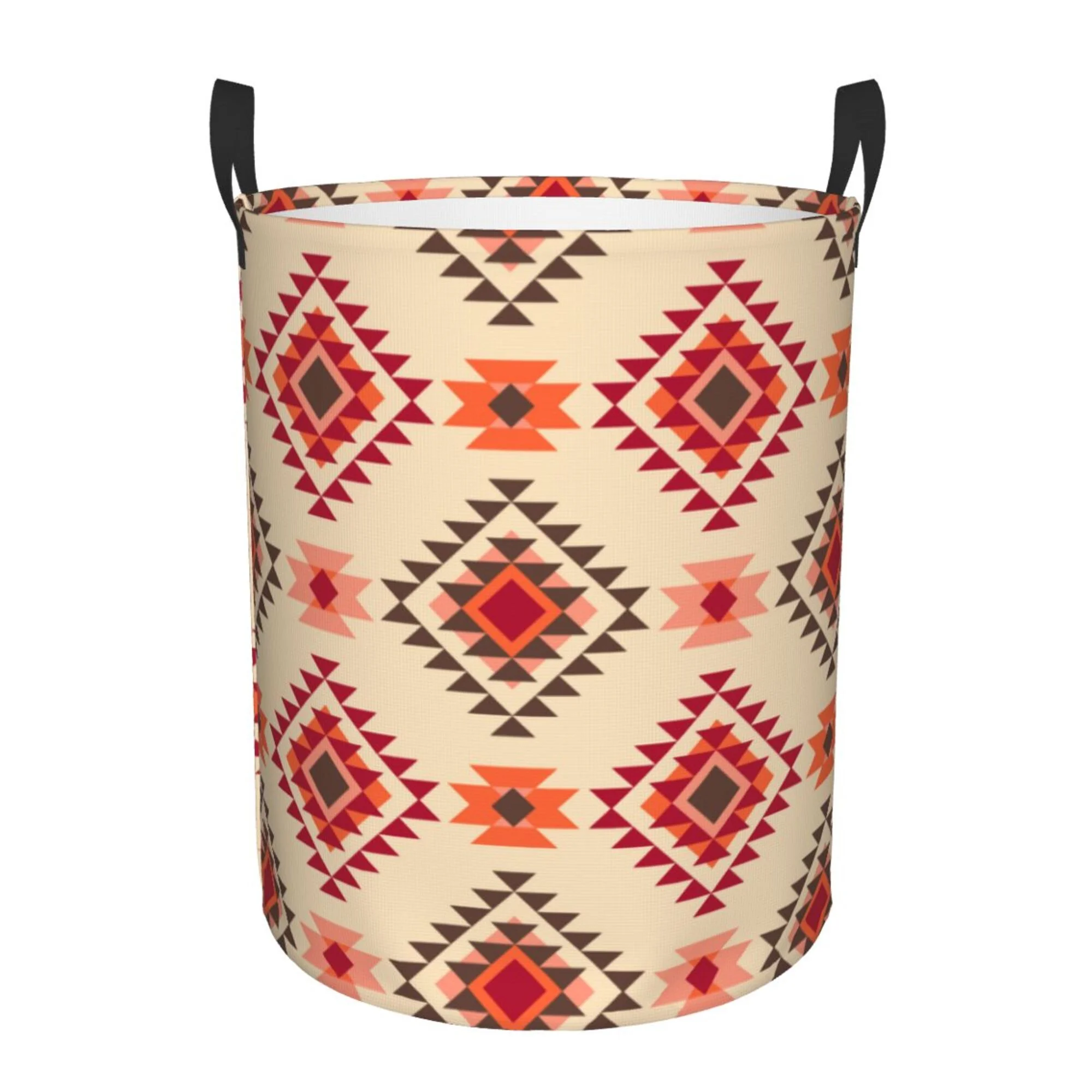 ZICANCN Laundry Basket Organizer, Boho Ethnic Native Style Collapsible Hamper for Bathroom Bedroom Laundry Room, Medium Size