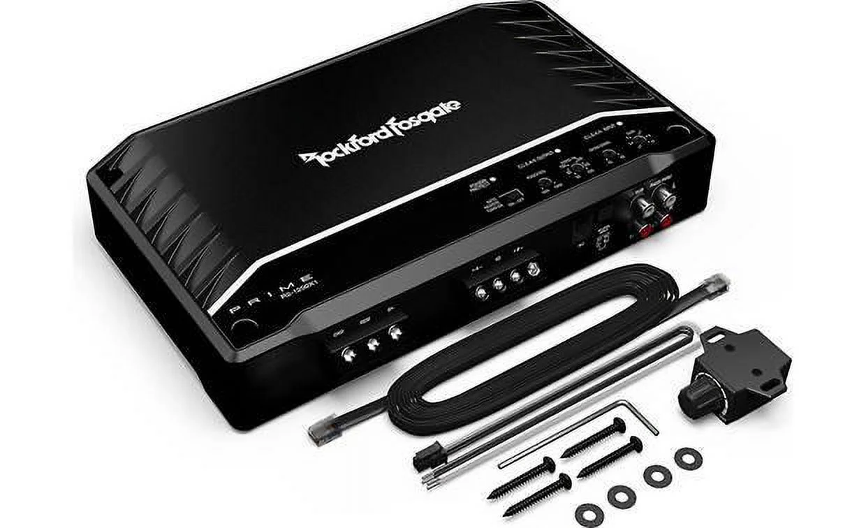 Rockford Fosgate Prime 1200W Class D Monoblock Amplifier 1/2/4 ohm + Install Kit