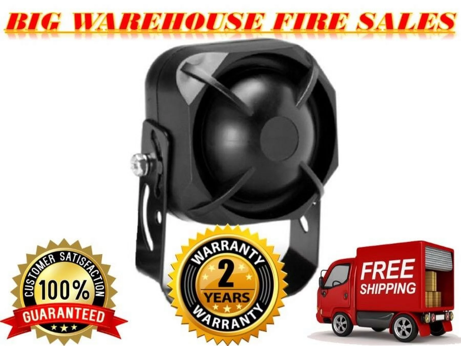 ABSOLUTE Car Alarm Viper Scytek Autopage Siren Speaker w Backup Battery