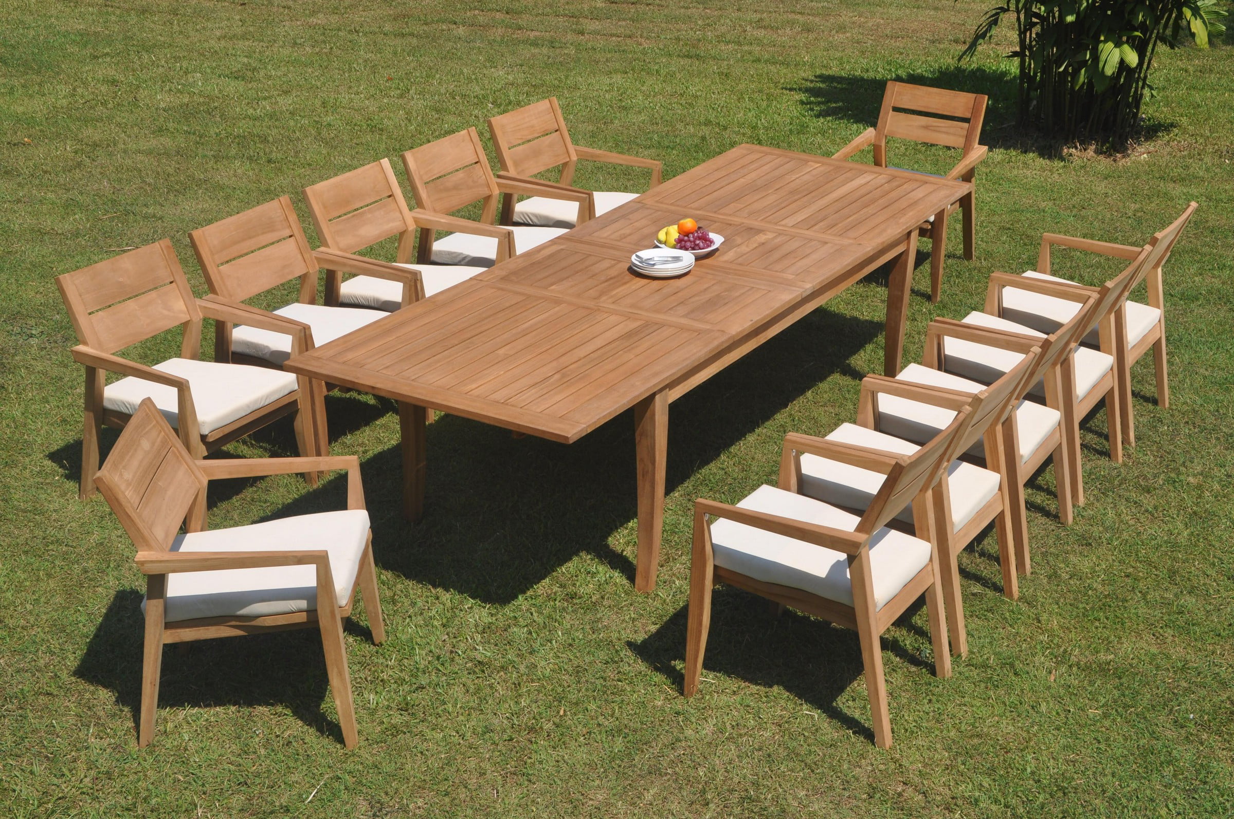 Grade-A Teak Dining Set: 12 Seater 13 Pc: 122