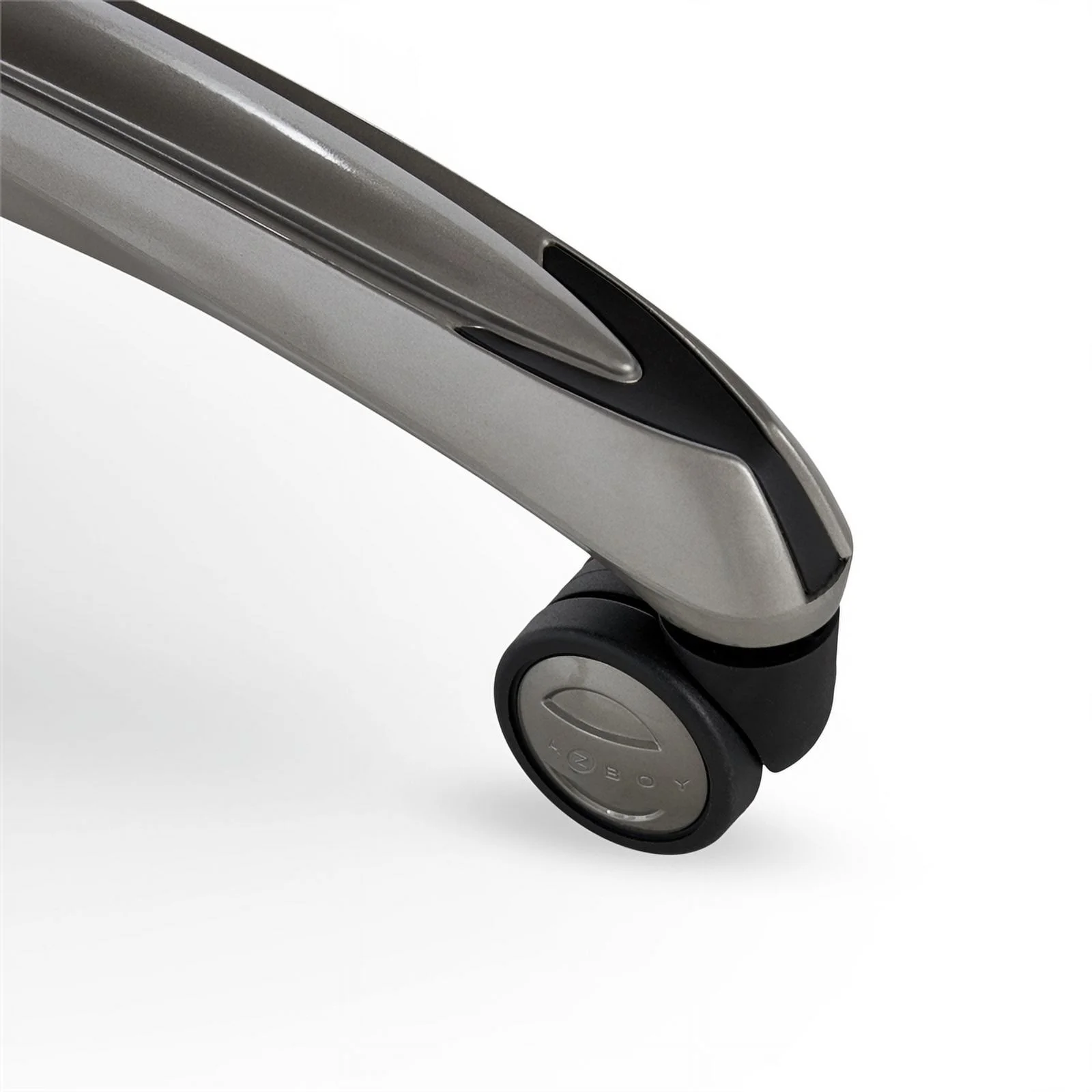 Scranton & Co Modern Faux Leather & Metal Executive Office Chair in Black/Silver