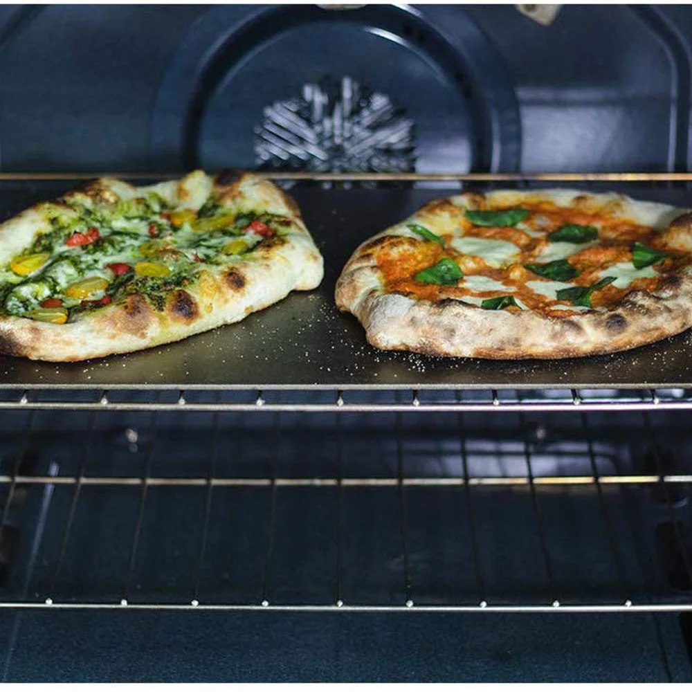 Pizzacraft PC0313 Crispy Crust Pizza Rectangular Steel Oven Baking Plate, 22 x 14 inches