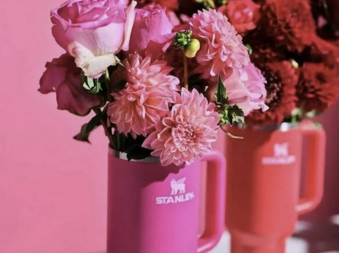 Cosmo Pink Valentine's Day Stanley 40 oz Stainless Steel H2.0 Flowstate Quencher Tumbler