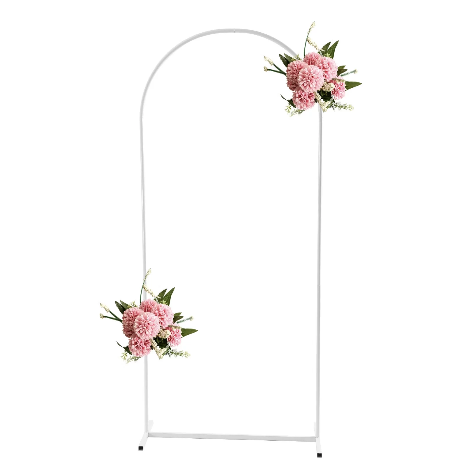 Aiqidi 6Ft White Wedding Arch Metal Party Backdrop Props DIY Flower Balloon Decor Stand