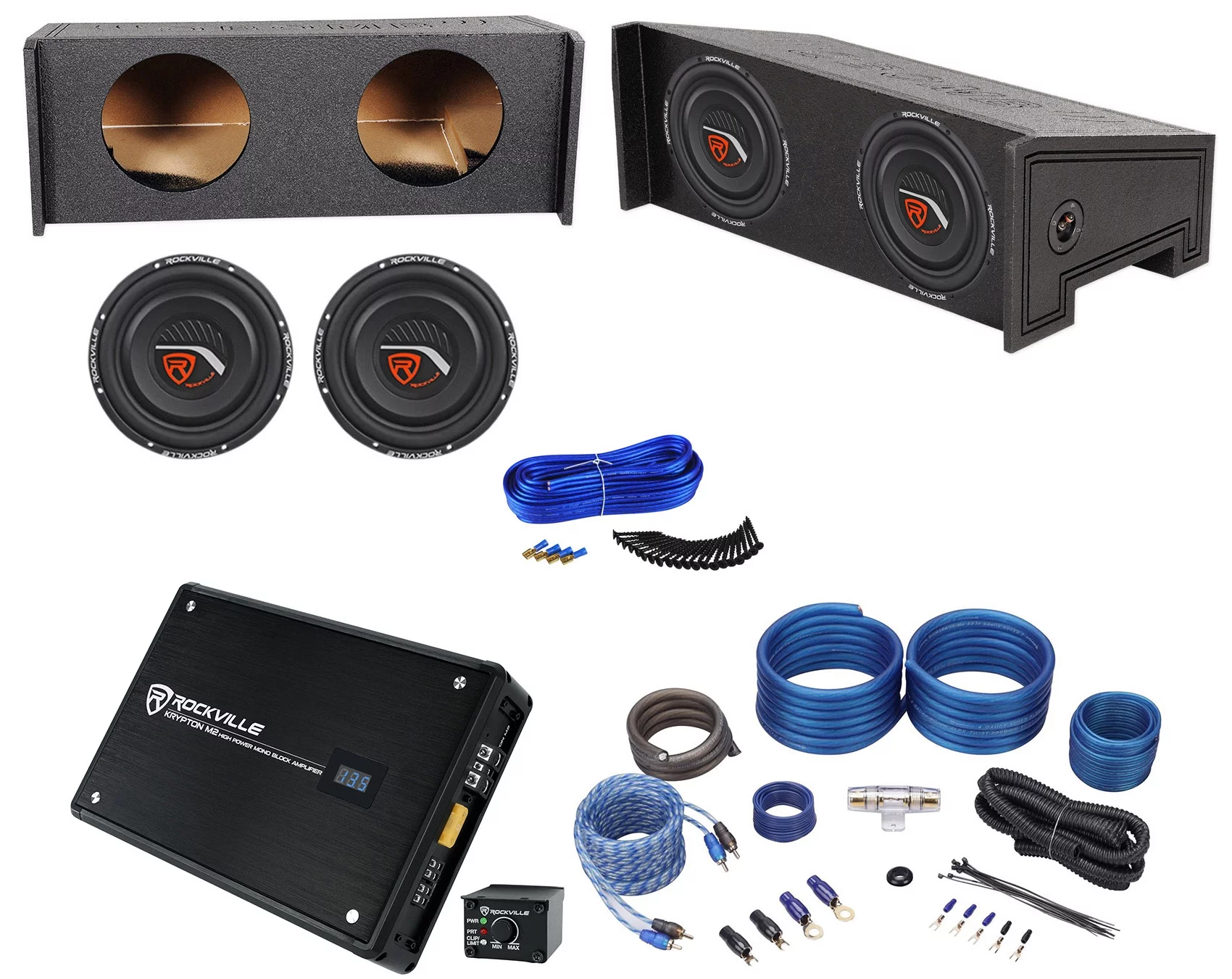 Sub Box+2 Rockville W10T4-S2 10