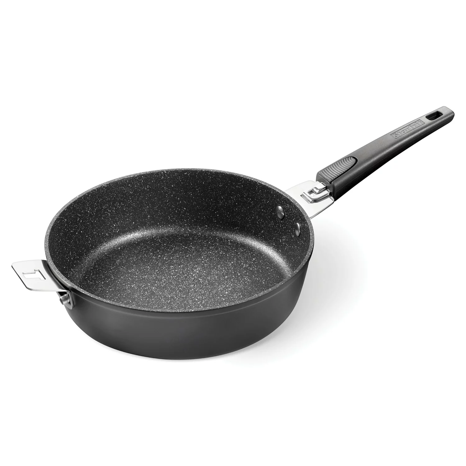 THE ROCK by Starfrit 034712-004-0000 9-Inch Fry/Cake Pan with T-Lock Detachable Handle