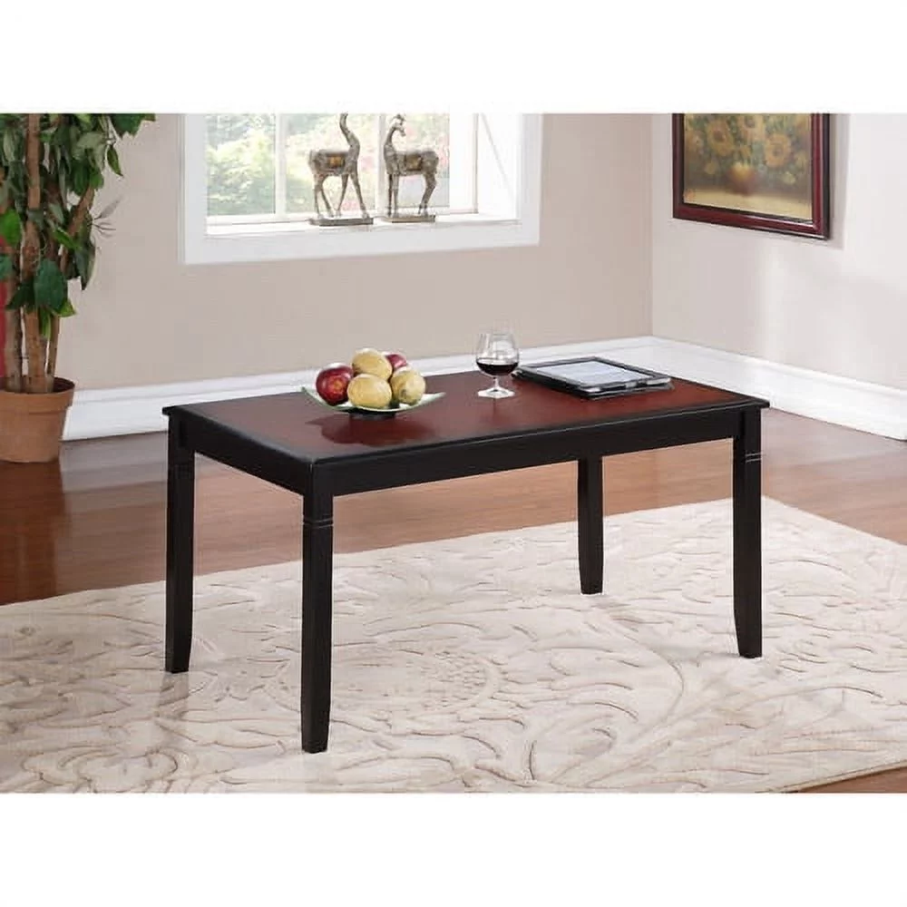 Linon Camden Coffee Table, Black Cherry Finish, 18 inch Height