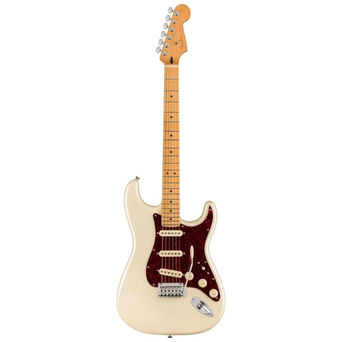Fender Player Plus Stratocaster Electric Guitar (Olympic White, Maple Fretboard)