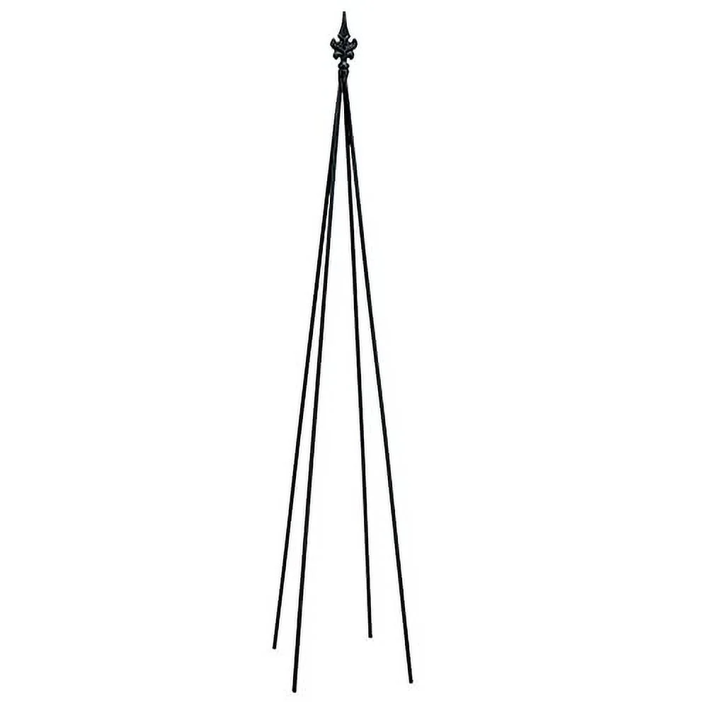 Oakestry Fleur-De-Lis Trellis for Climbing Plants Wrought Iron Metal Yard Art for Patio Deck or Garden, Plant Support for Flower,58-in