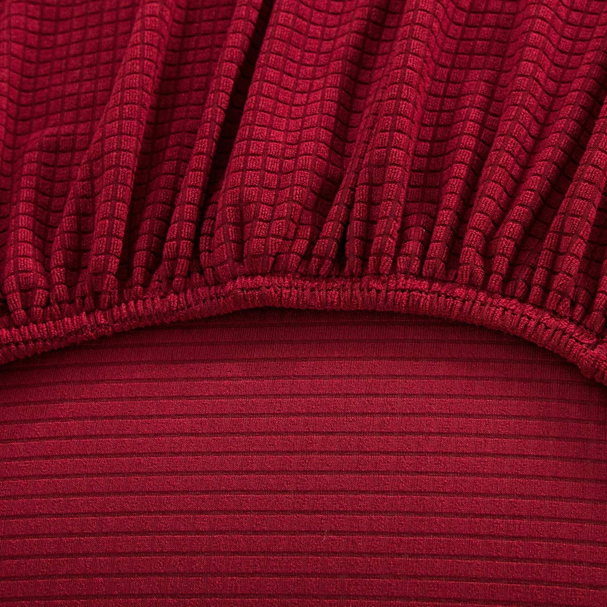 TOPCHANCES Stretch Textured Grid Armless Wing Back Chair Slipcover,  Armless Accent Chair Cover Universal Removable Washable