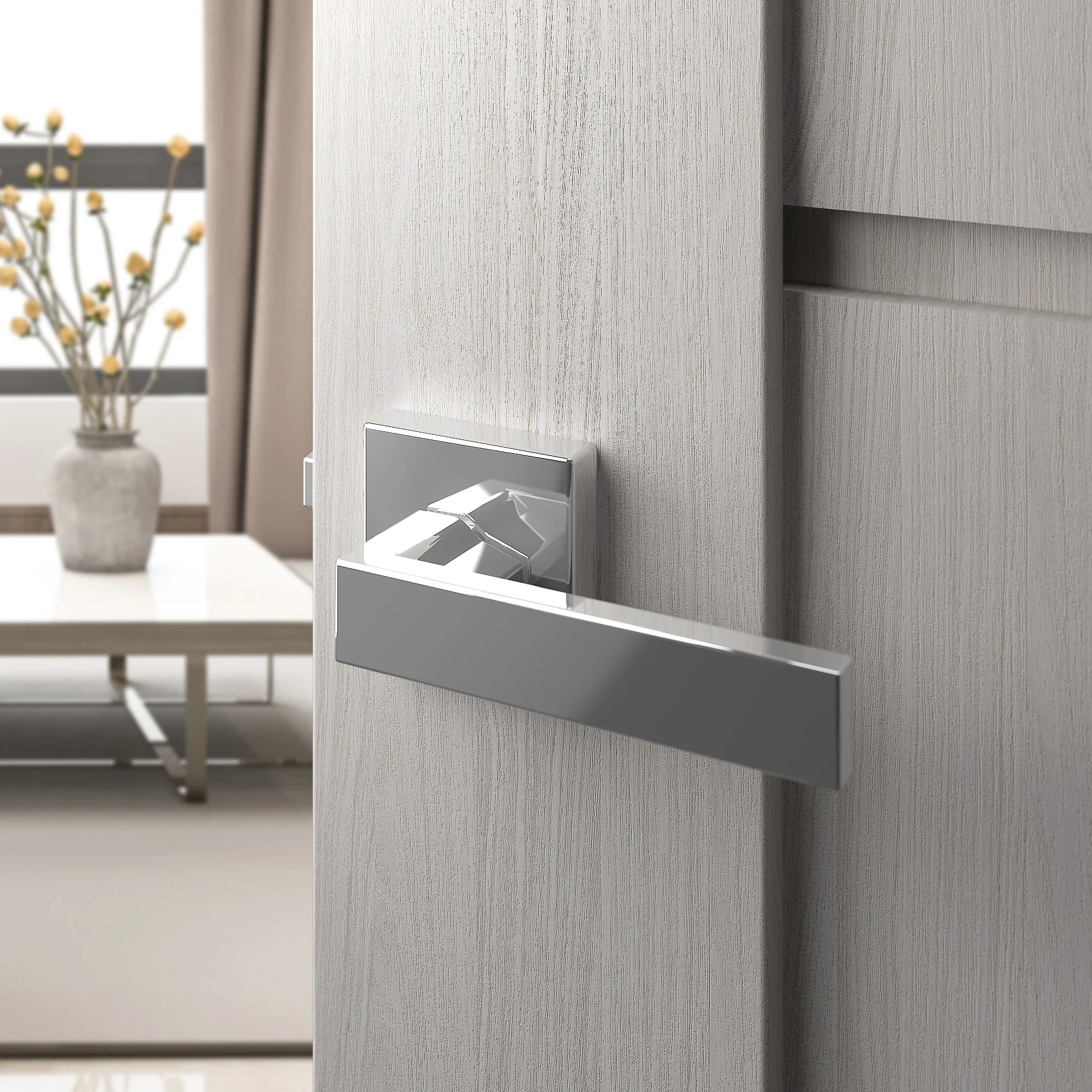 Crown Door Lever Chrome Passage Door Handle 10 Pack by Villar Home Designs