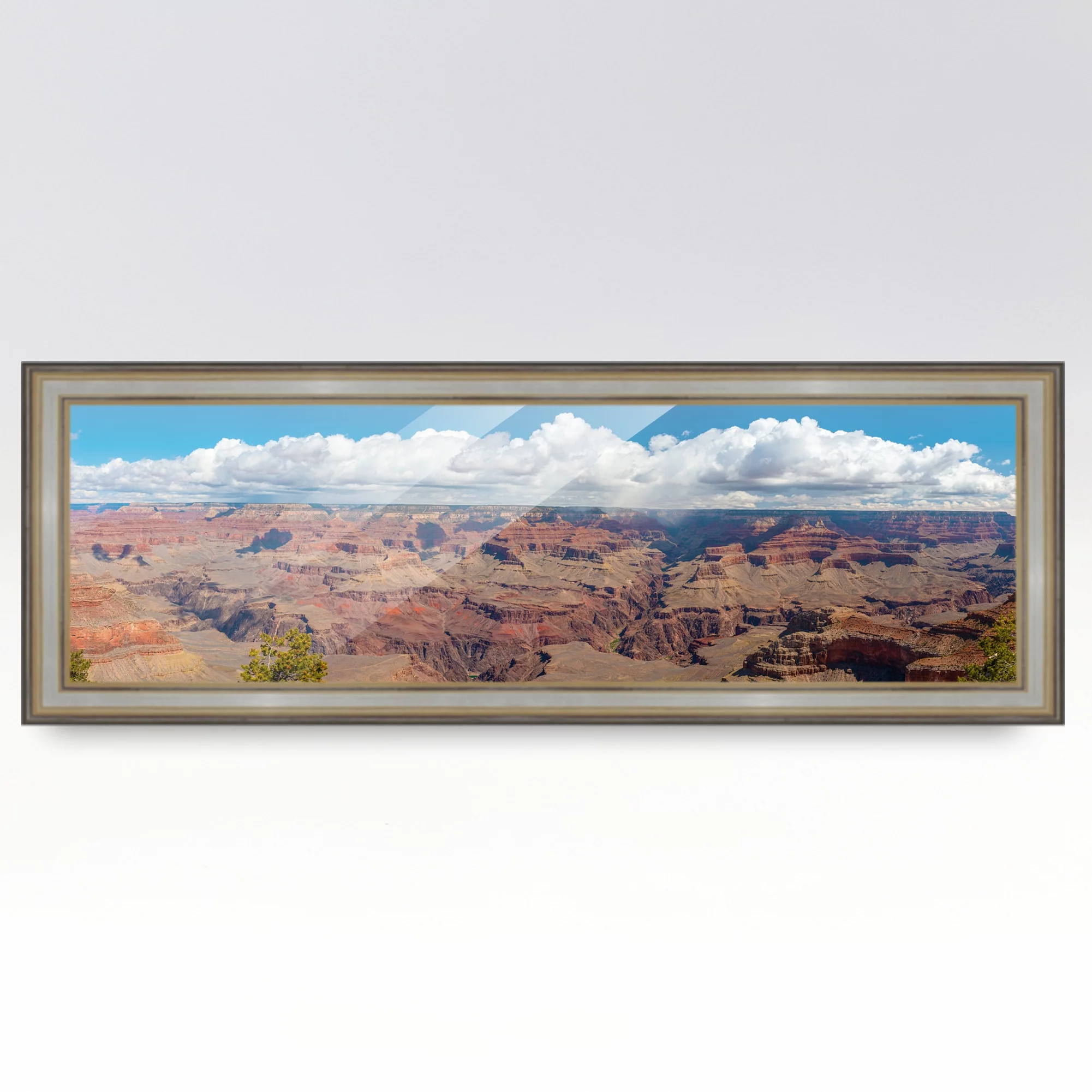 14x42 Frame Silver Real Wood Picture Frame Width 2 inches | Interior Frame Depth 0.5 inches |