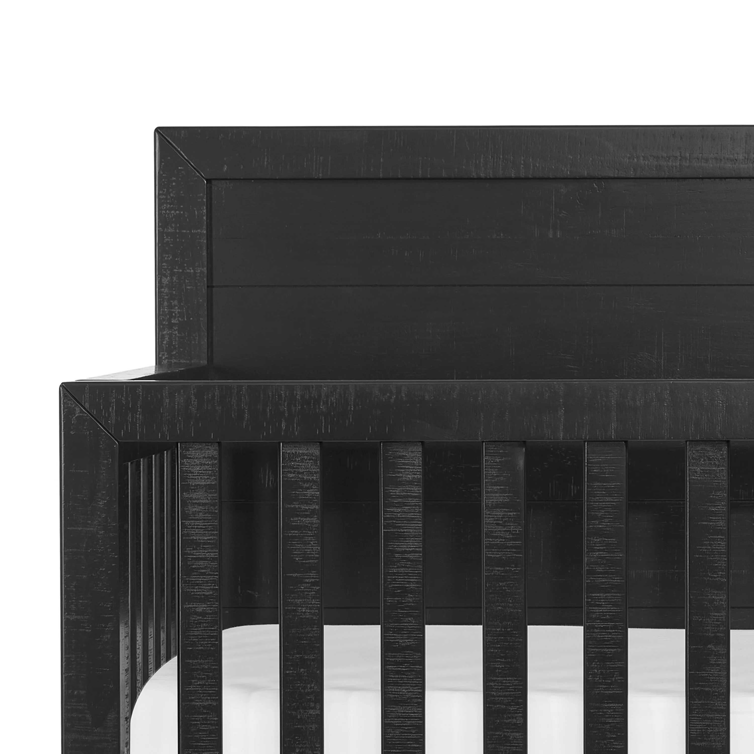 Evolur Stilnovo Mid Century 4 In 1 Convertible Crib In Onyx Black