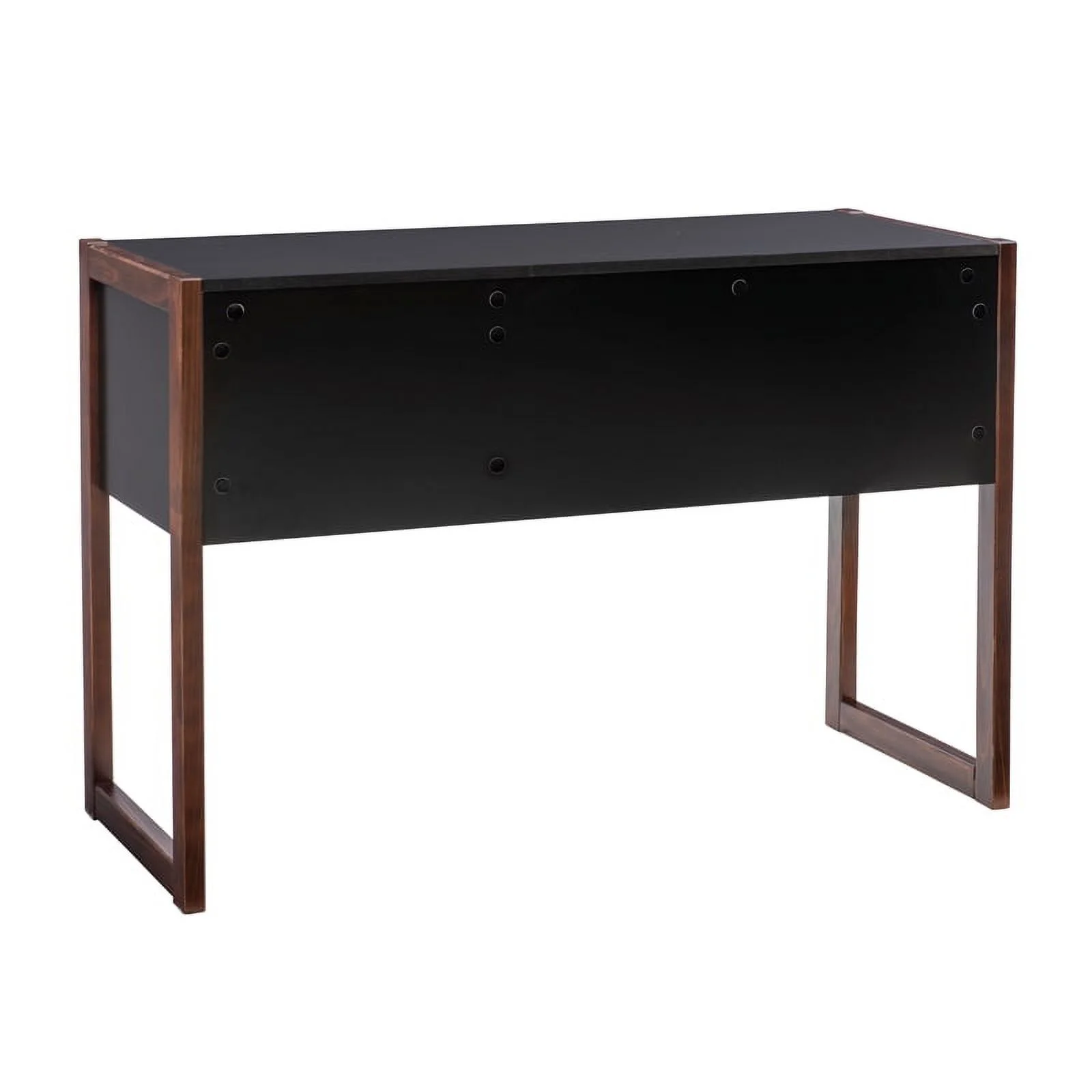 Linon Brock Wood Two Drawer Desk in Black and Walnut
