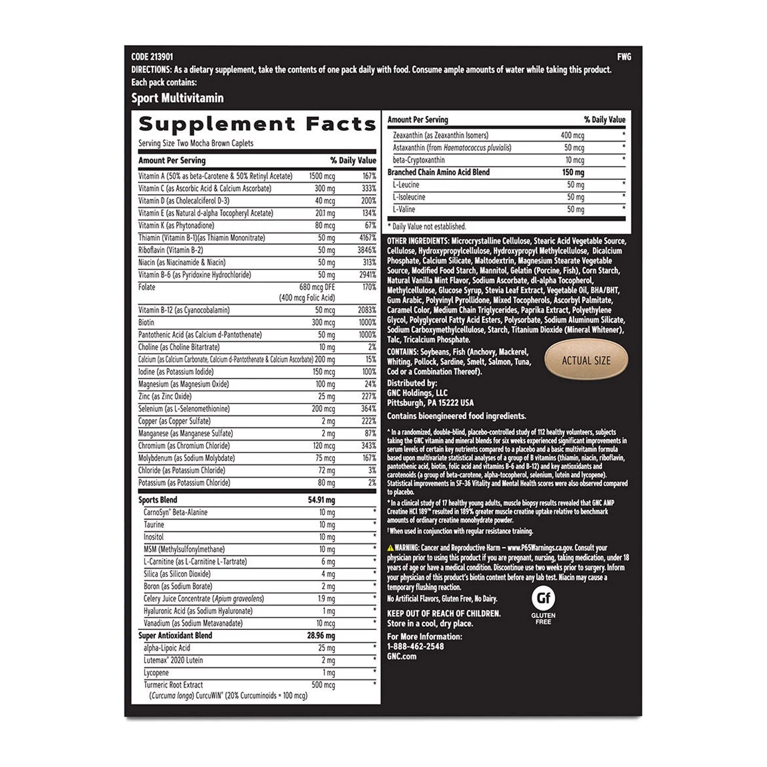 GNC AMP Strength Vitapak Program - 14 Vitapaks (14 Servings)