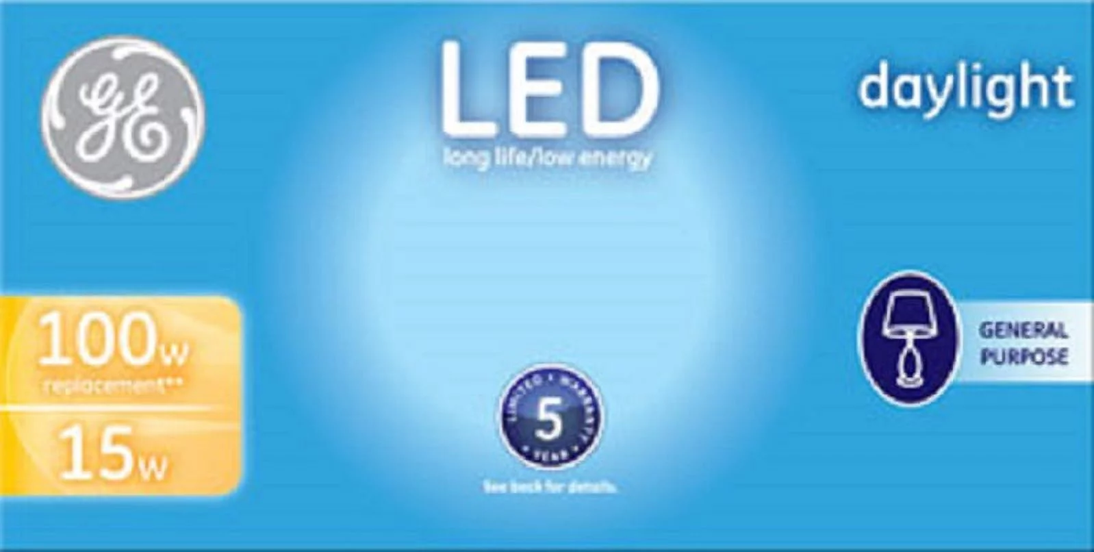 GE LED 17W Daylight General Purpose, A21 Medium Base, Dimmable, 4pk Light Bulbs