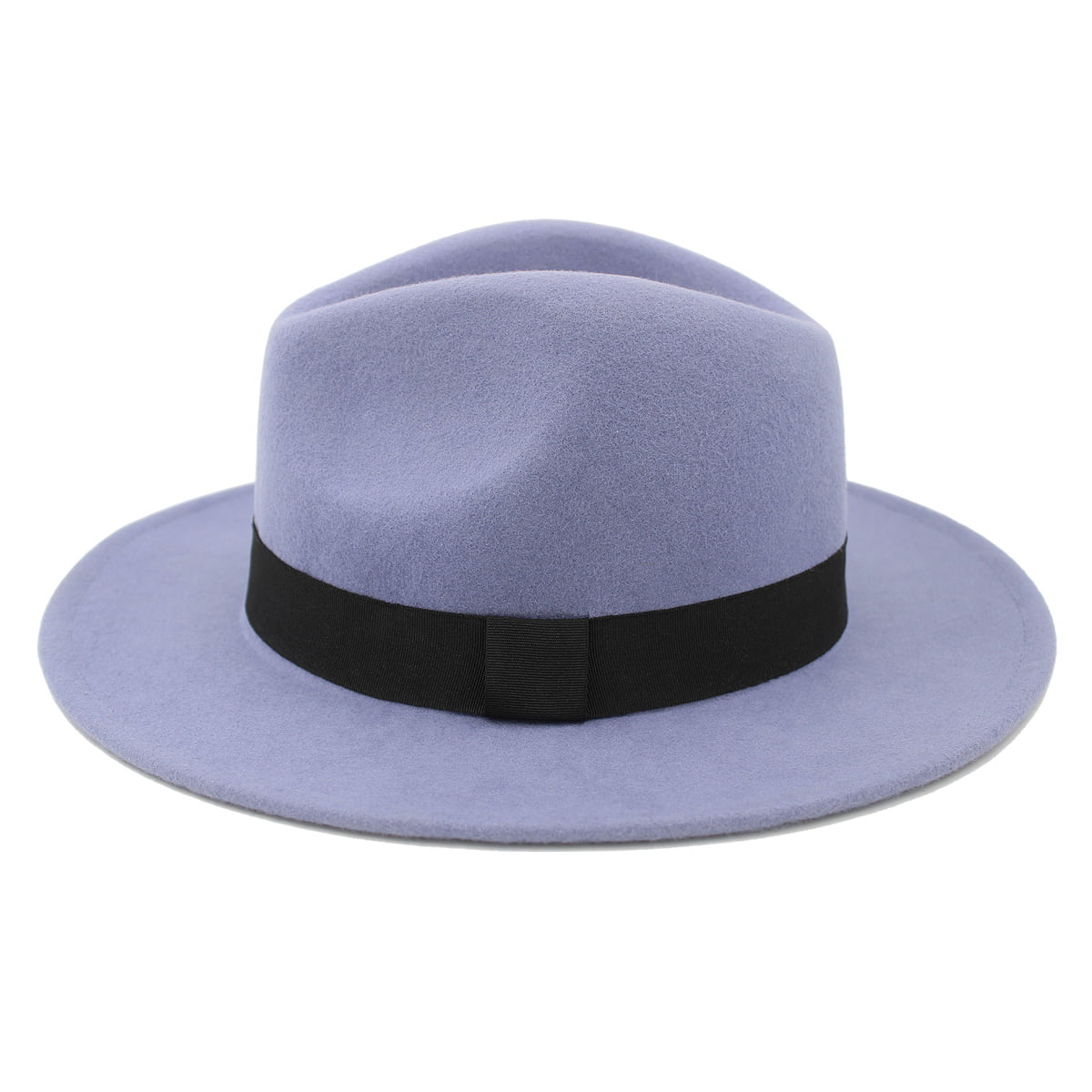 Premium 100% Wool Wide Brim Classic Black Band Felt Fedora Panama Hat