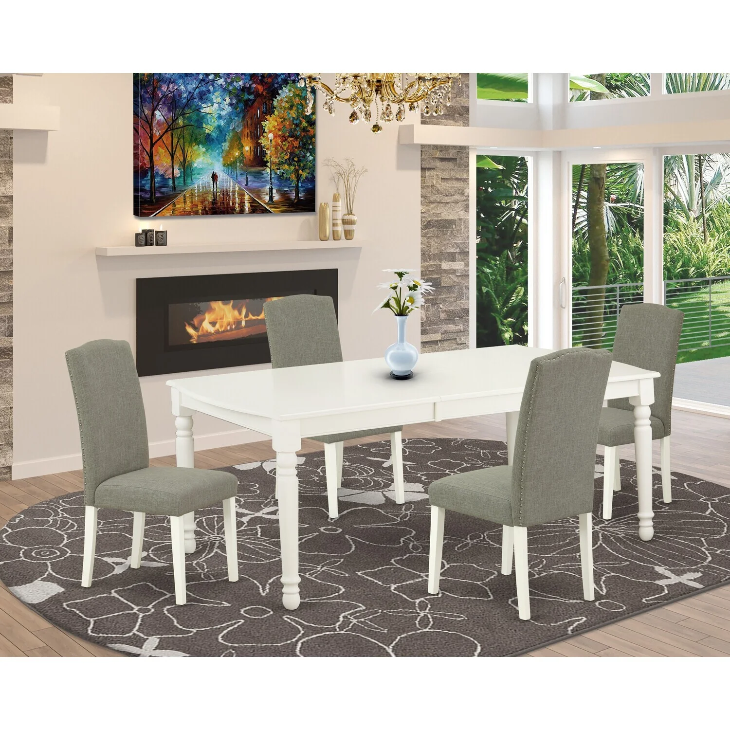 HomeStock  Medieval Majesty 5Pc Rectangular 60/78