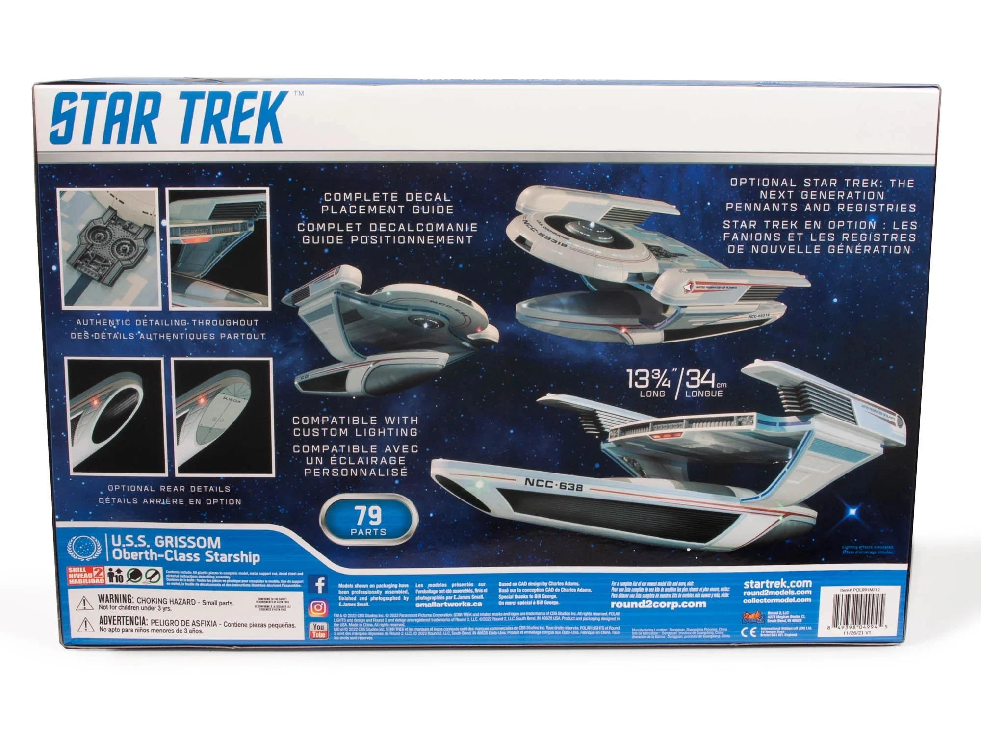 Polar Lights Star Trek U.S.S. Grissom 1350 PLL991M Plastics Car/Truck 1/24-1/25