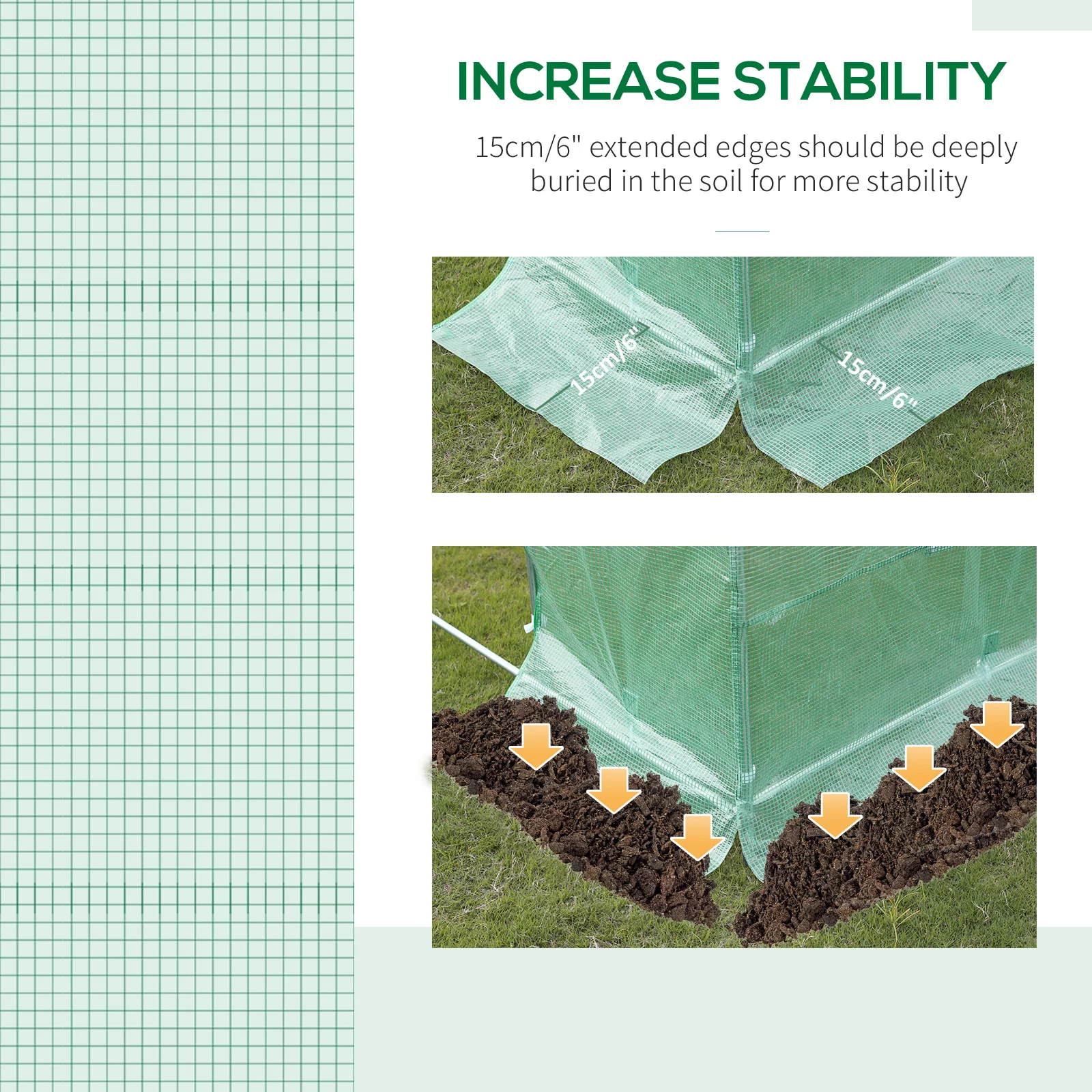 Outsunny 11.4' x 9.8' x 6.6' Greenhouse Replacement Cover, Green