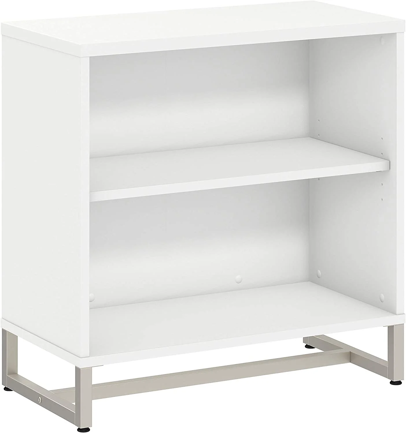 YANRUI Method 2 Shelf Bookcase Cabinet in White