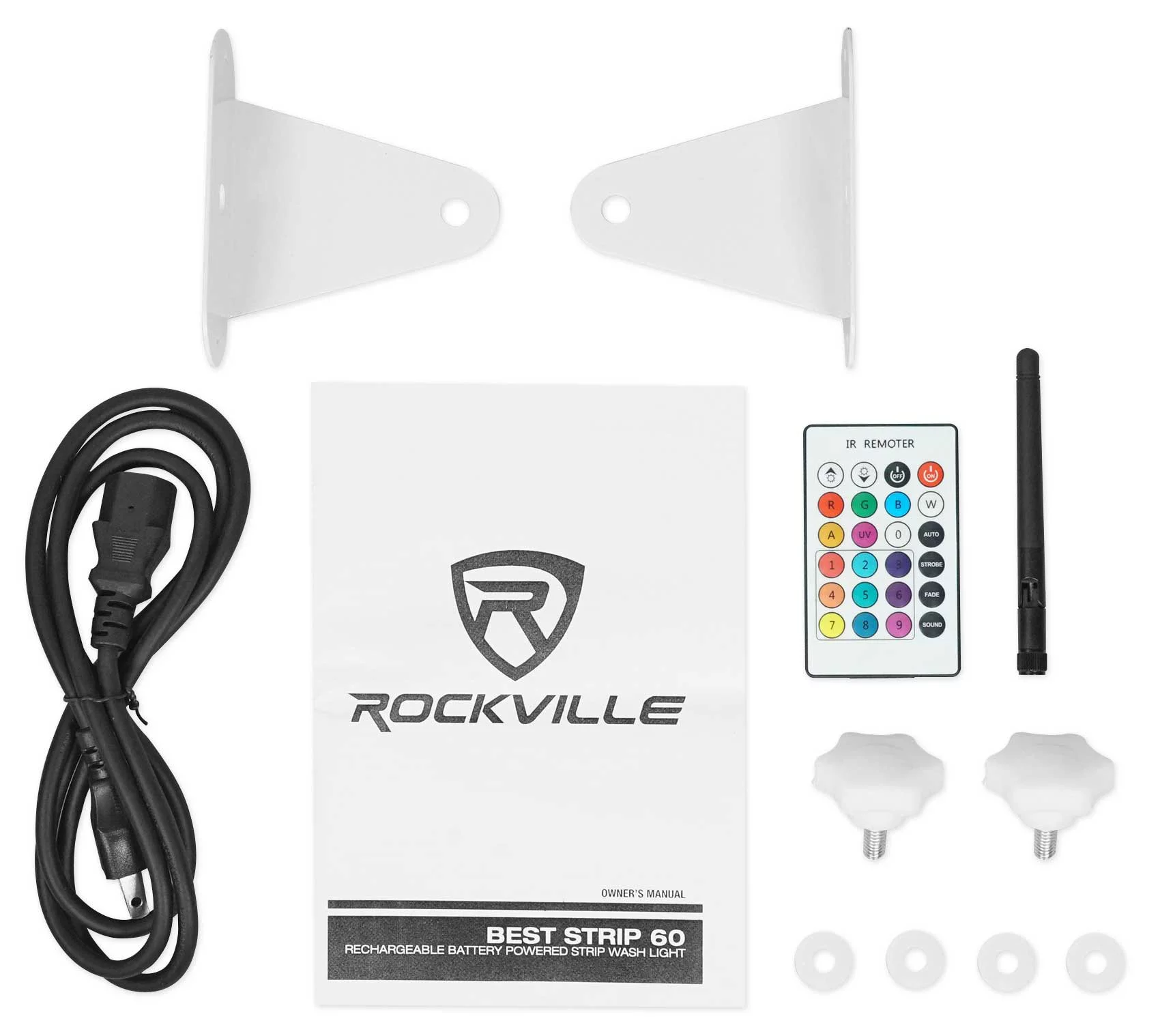 Rockville RFAAW DJ Event Facade Booth+Bag+(2) Wireless DMX Battery Strip Lights