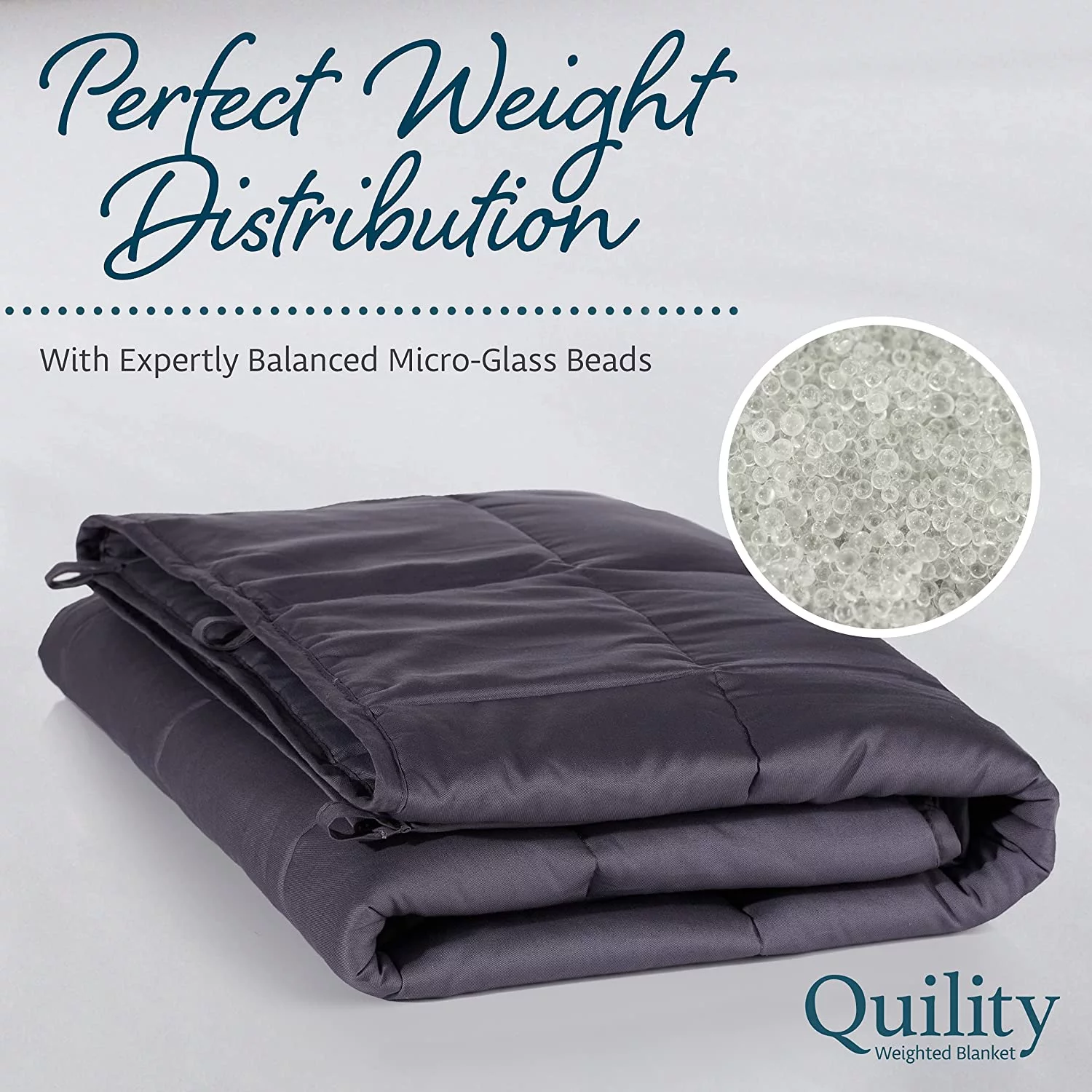 Quility Premium Weighted Blanket with Soft Cotton Cover, 60