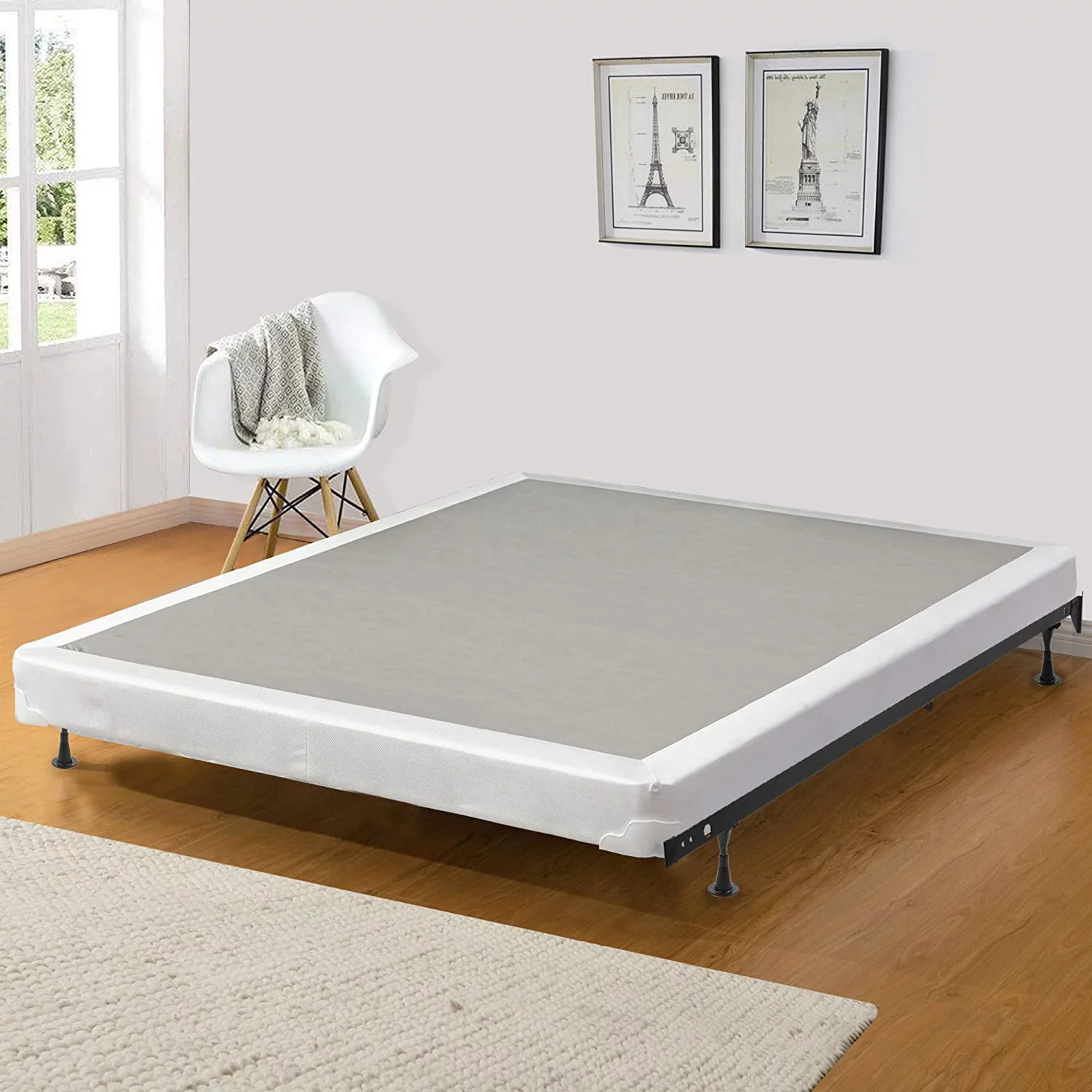 YANRUI 4-Inch Assembled Box Spring for Mattress, SensationCollection, Full Size