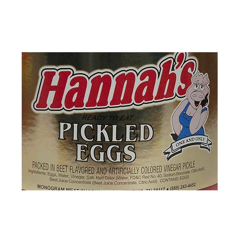 Hannah's Pickled Red Eggs Gallon Jar
