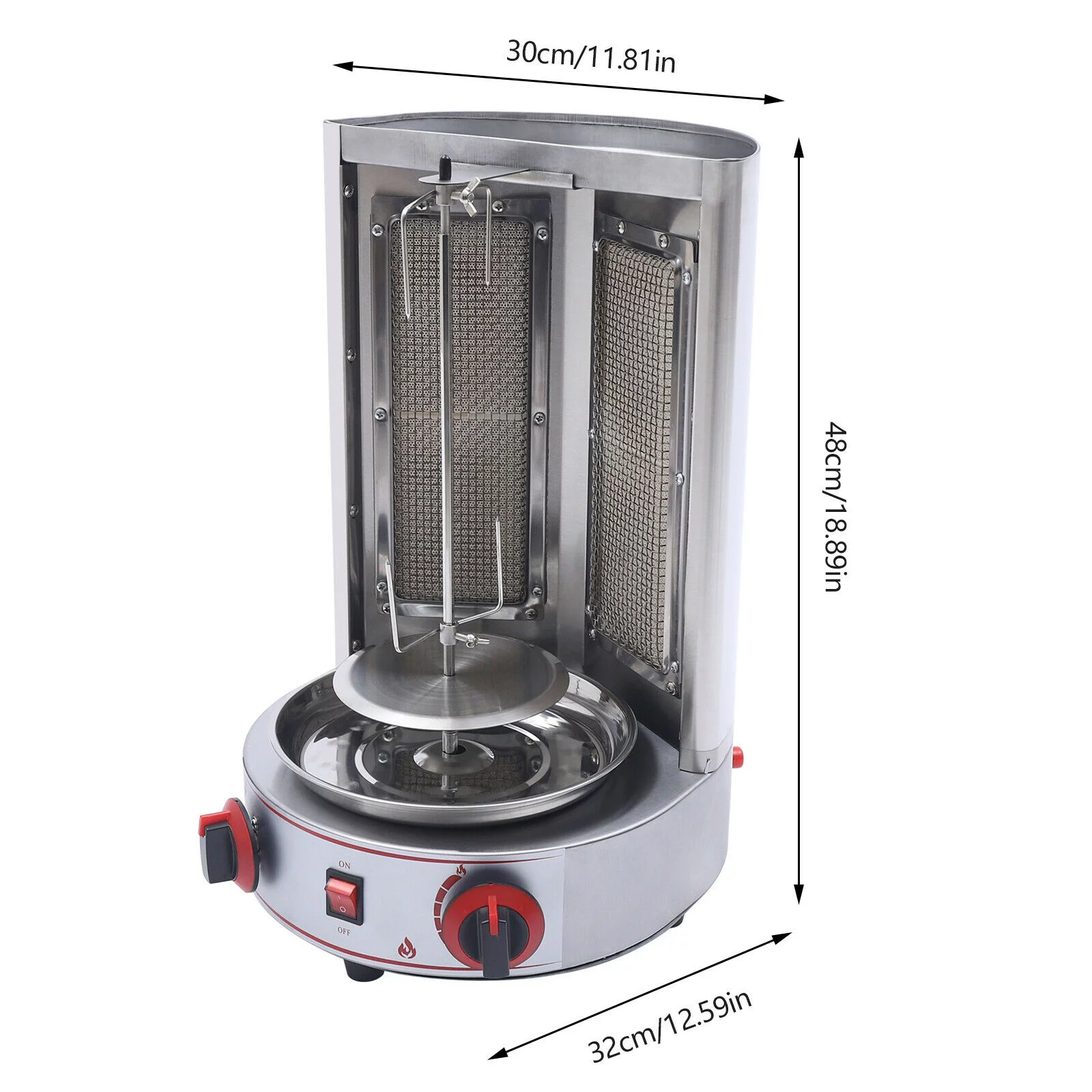 Vertical Gas Broiler Shawarma Machine Doner Kebab Gyro Broiler Shawarma Machine