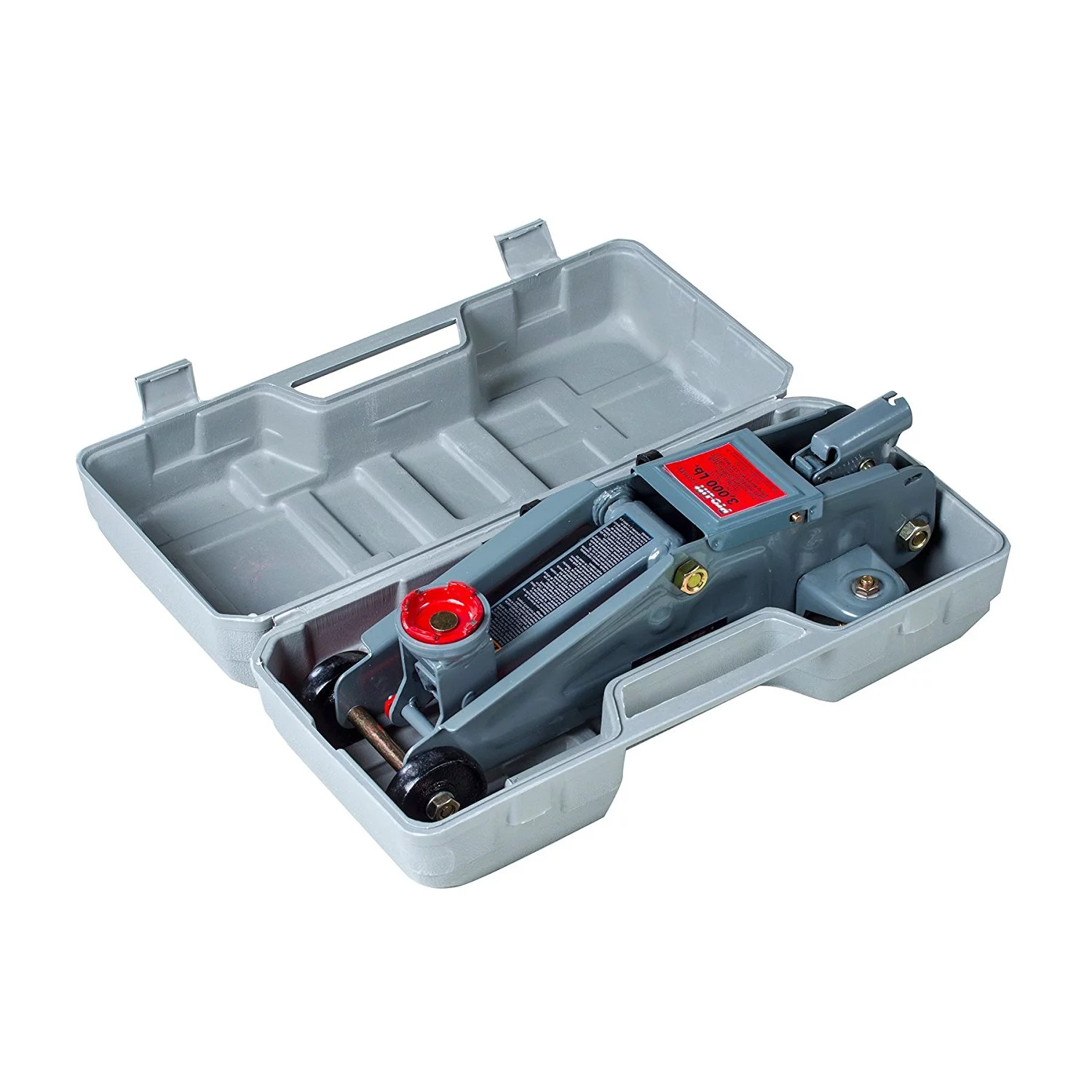 Pro-Lift F-2315PE Grey Hydraulic Trolley Jack Car Lift with Blow Molded Case (3000 lbs Capacity)