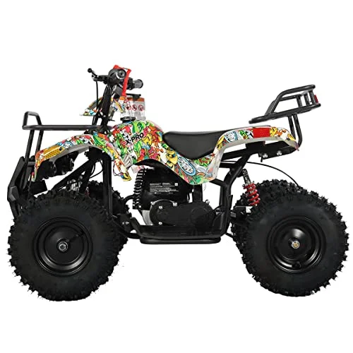 X-Pro Brand New 40cc ATV for kids, Mini Gas Powered ATV-Cartoons