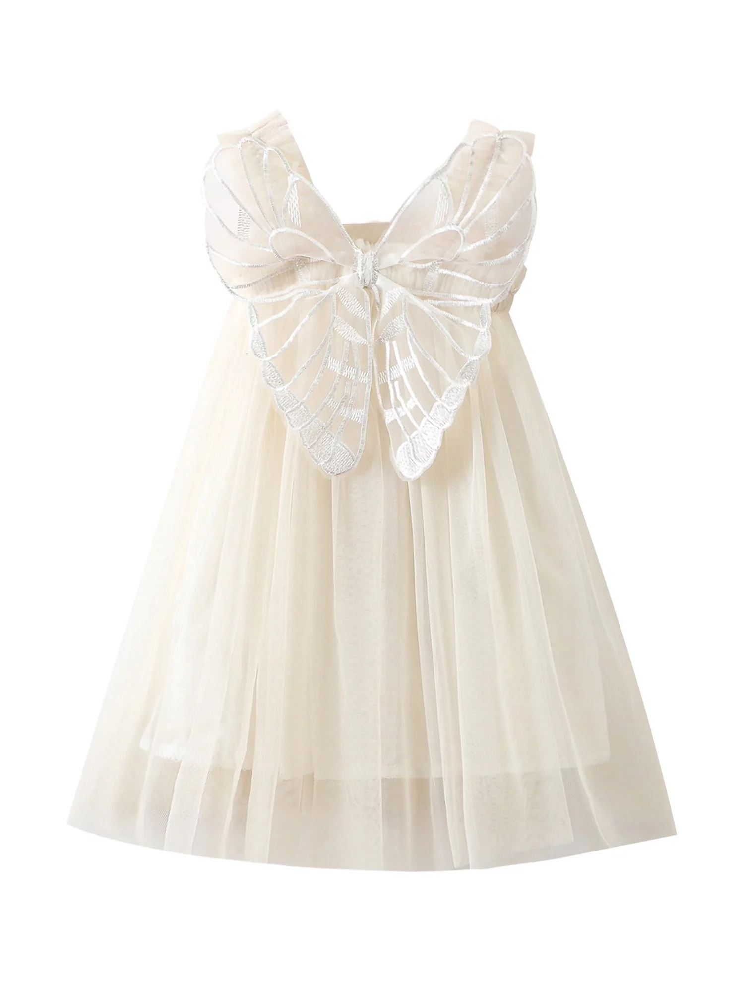 Peyakidsaa Toddler Baby Girls Butterfly Wings Fairy Tutu Dress Costume Party Princess Dress 1-4 Years