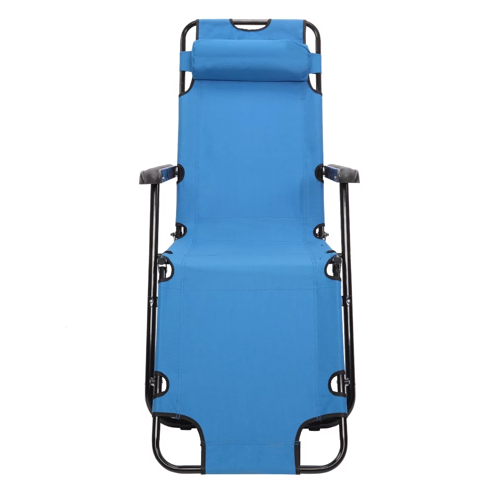 RHC-202 Portable Extendable Folding Reclining Chair Blue, Adjustable Backrest, Lightweight Design, Ideal for Camping and Outdoor Activities