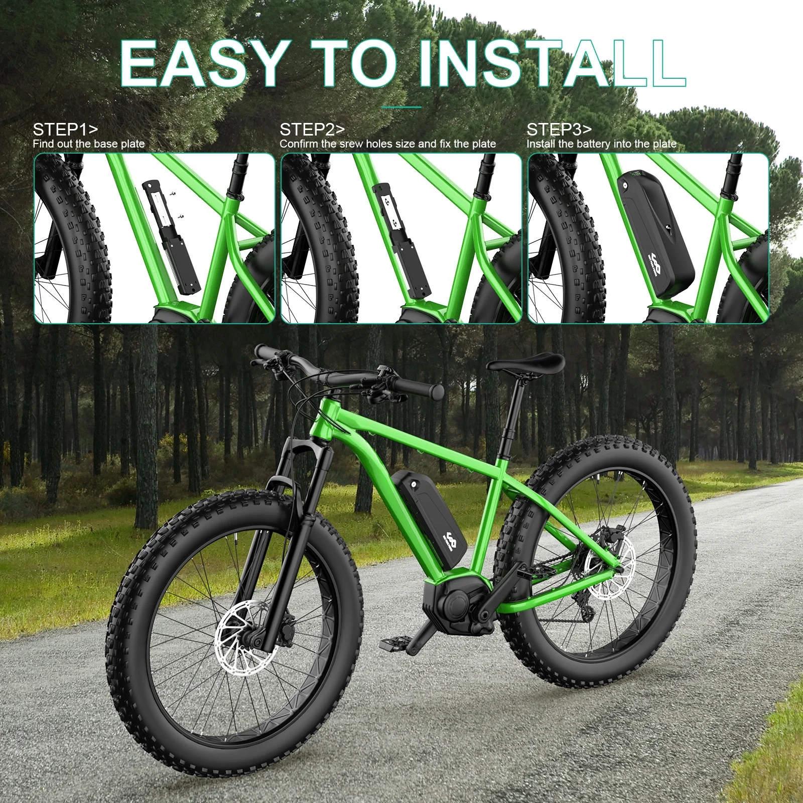 BVSLTUK 52V Ebike Battery, 52V 20Ah Lg4800 Cell Electric Bike Battery for 200W-1600W Bafang Aw Ancheer Voilamart and Other Motors Eletric Bicycle Battery.