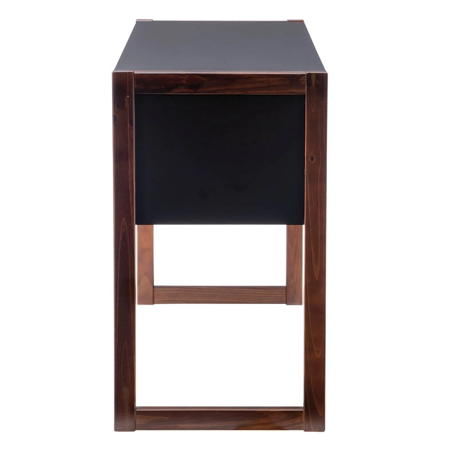 Linon Brock Wood Two Drawer Desk in Black and Walnut