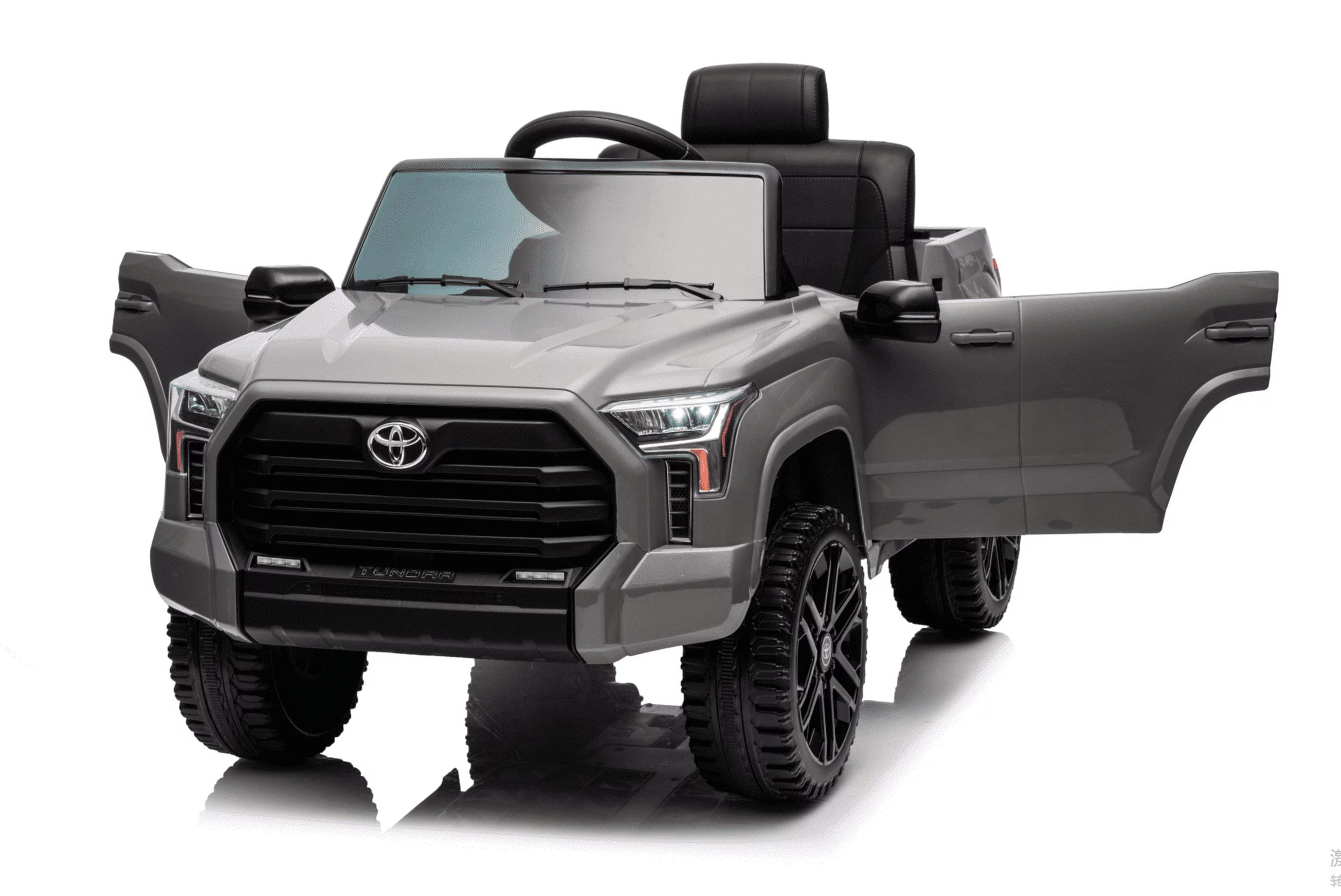 Teoayeah 12 V Kids Ride on Car w/Parent Remote Control, 12V4.5Ah Battery Powered Electric Car Ride on Toys, Kids Electric Vehicles with Wireless Music, Storage Space, Licensed TOYOTA Gray