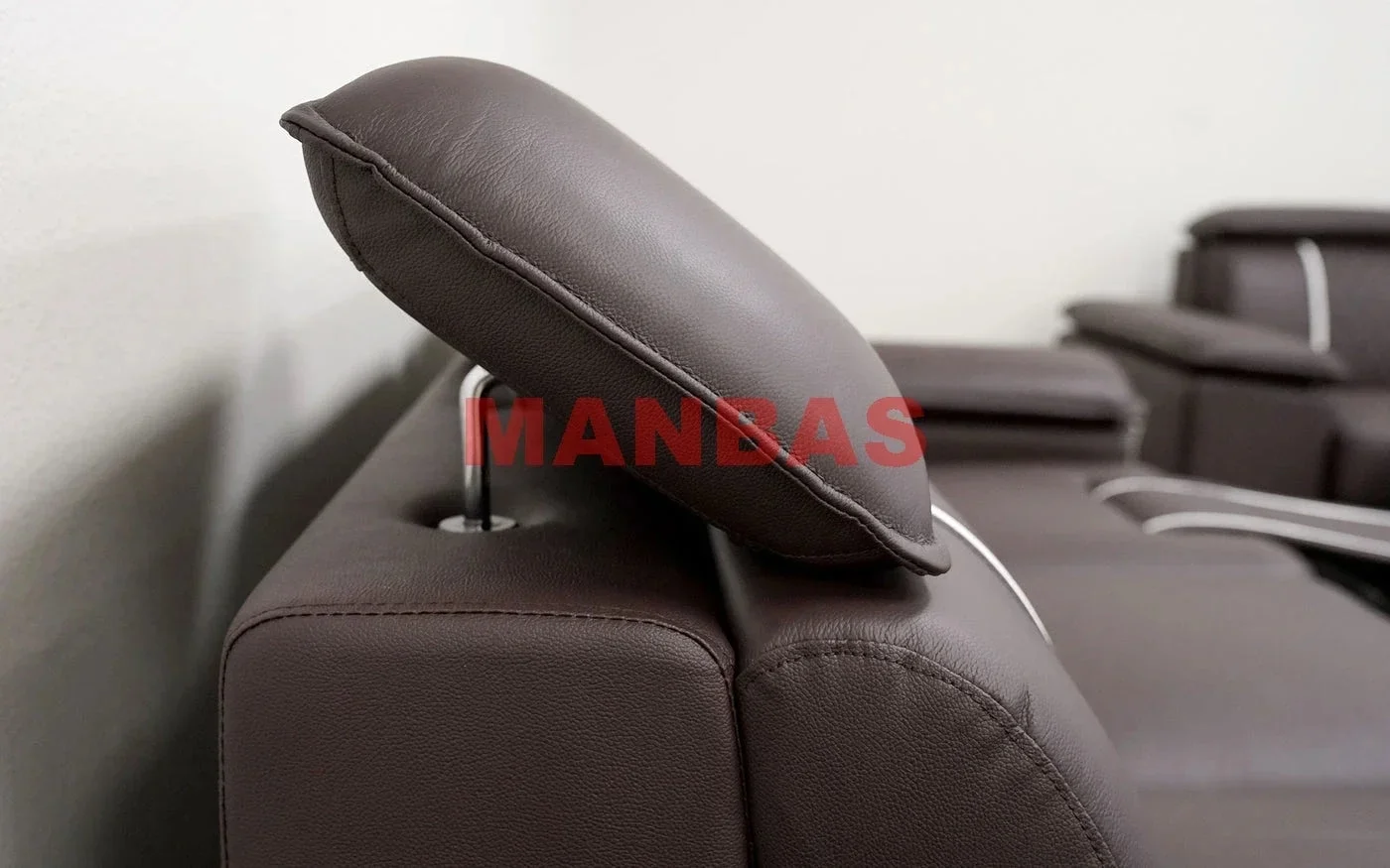 MANBAS U Shape Big Sofa Sectional Couch Electric Reclining Sofa Set Italian Genuine Leather Power Recliner Functional Salon Cama