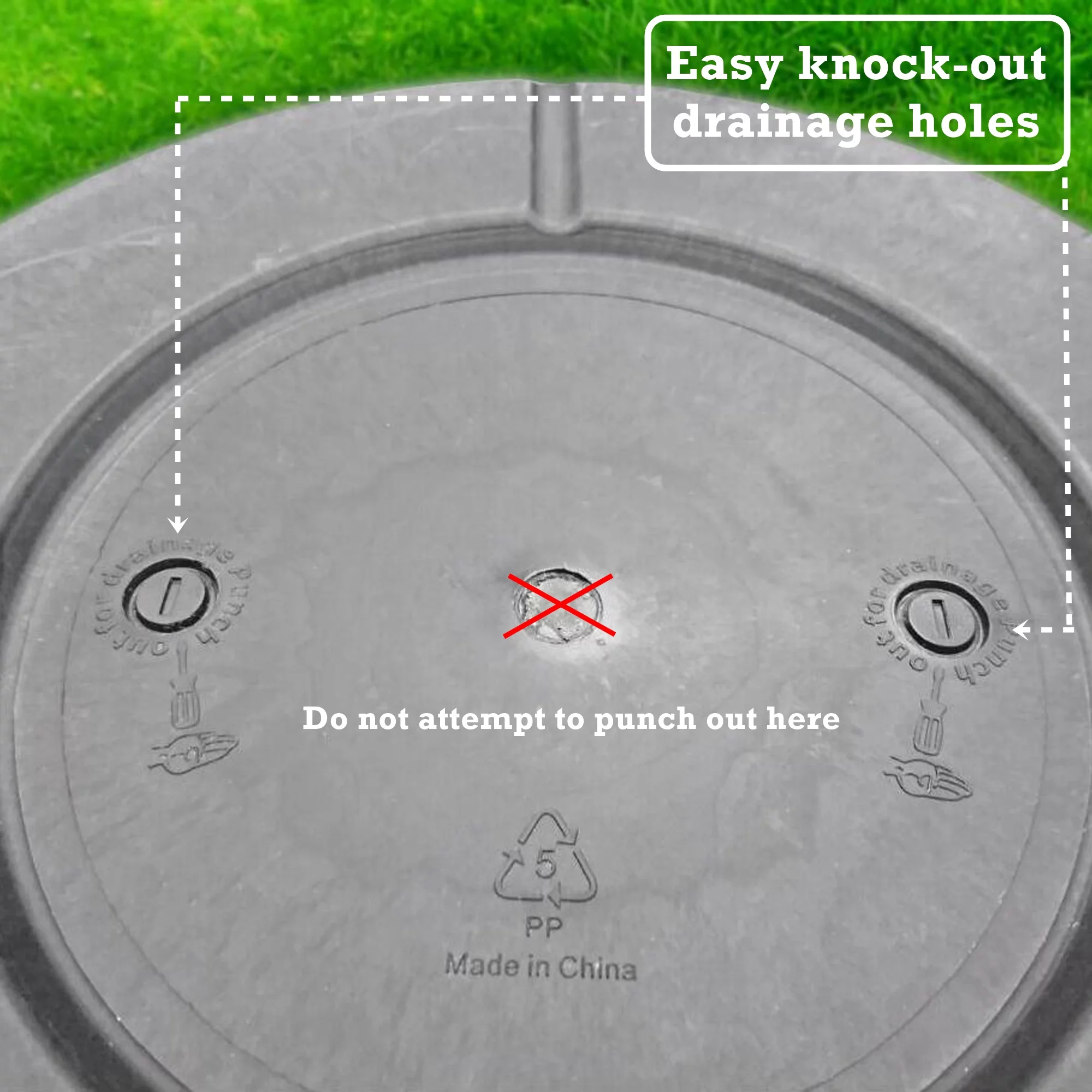 Better Homes & Gardens Salerno 12 inch Round Planter, White, Recycled Resin