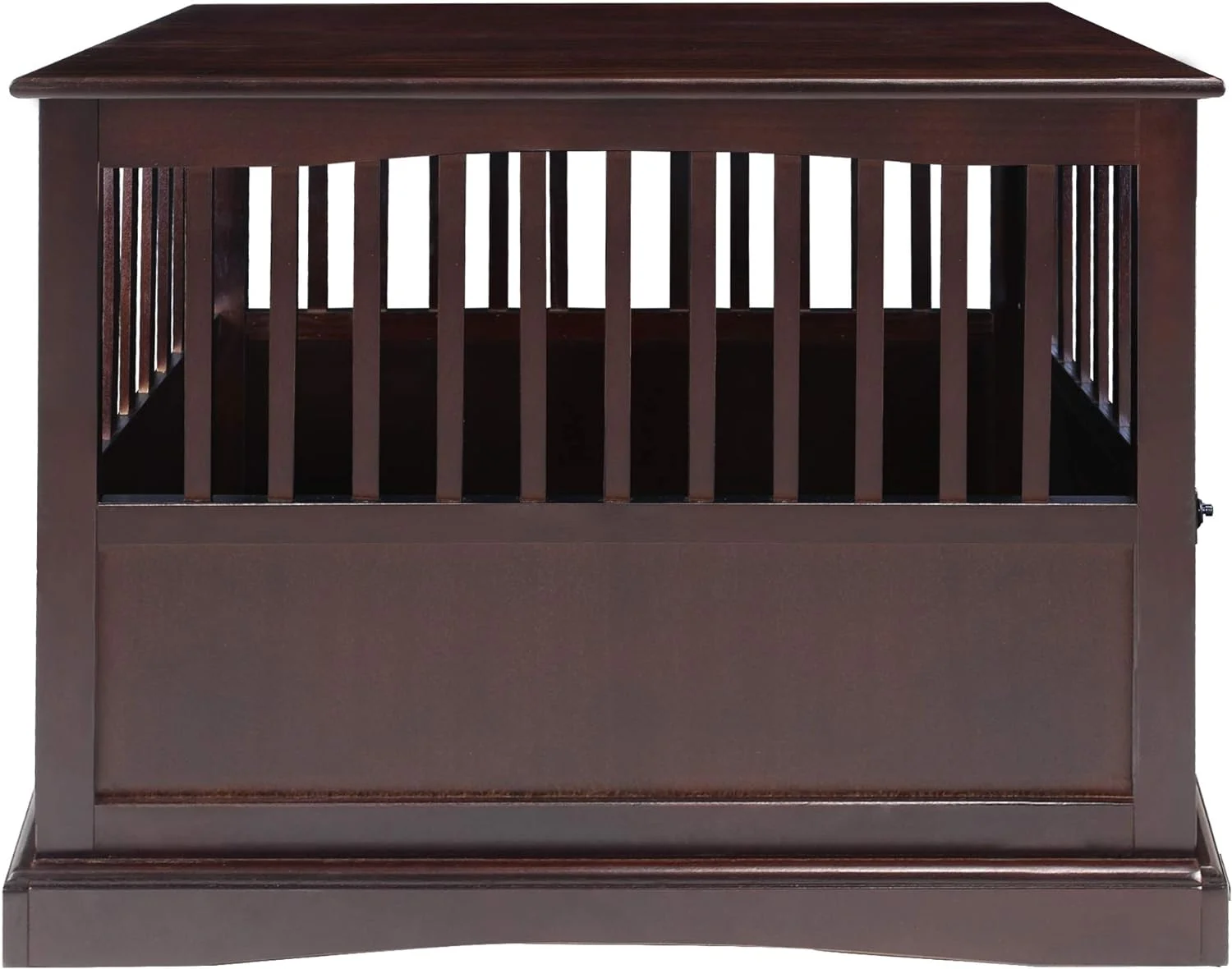 Wooden Large Pet Crate, End Table, Espresso, 24 X 36.5 X 29.5 In