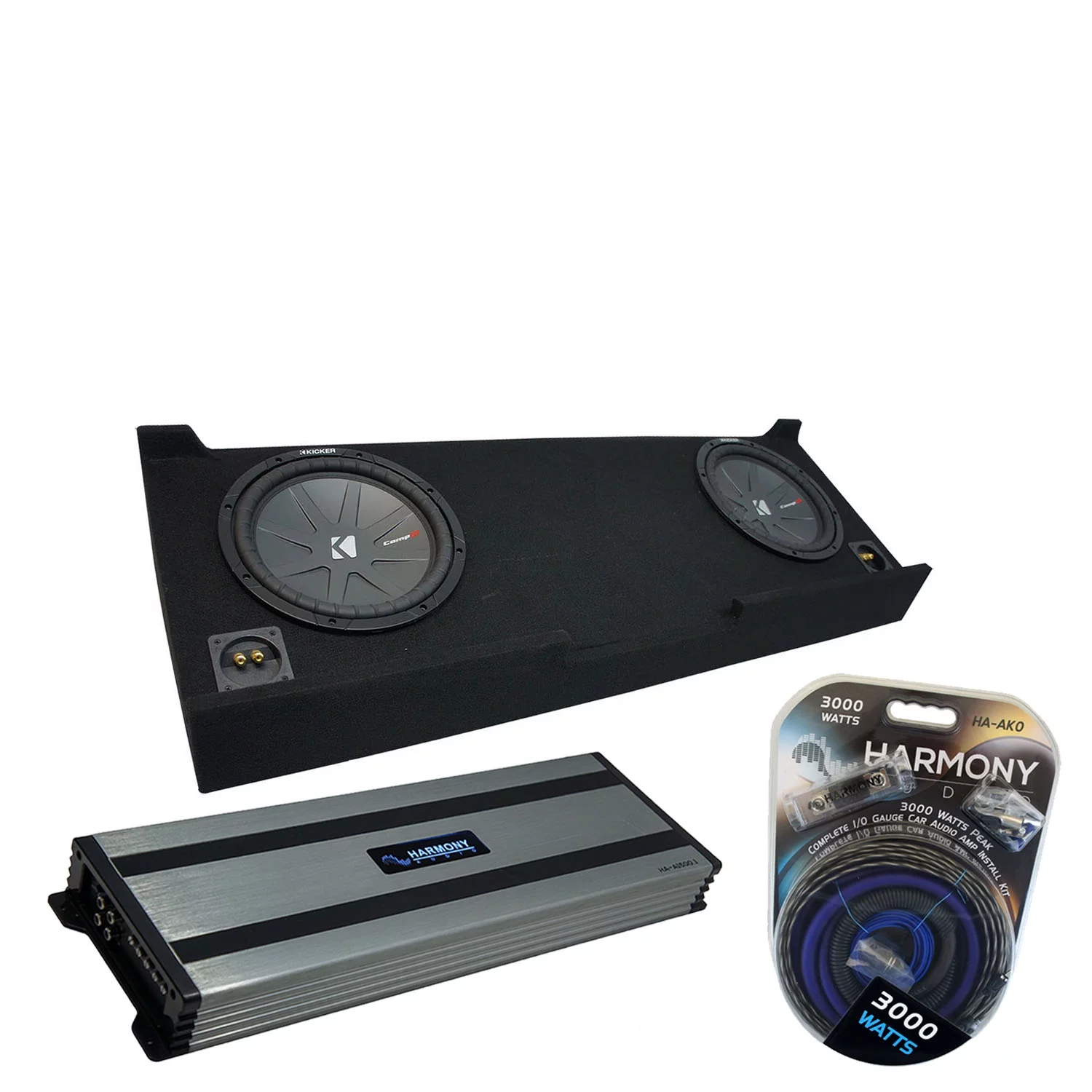 07-13 GMC Sierra Crew Cab Truck Kicker CompR CWR12 Dual 12