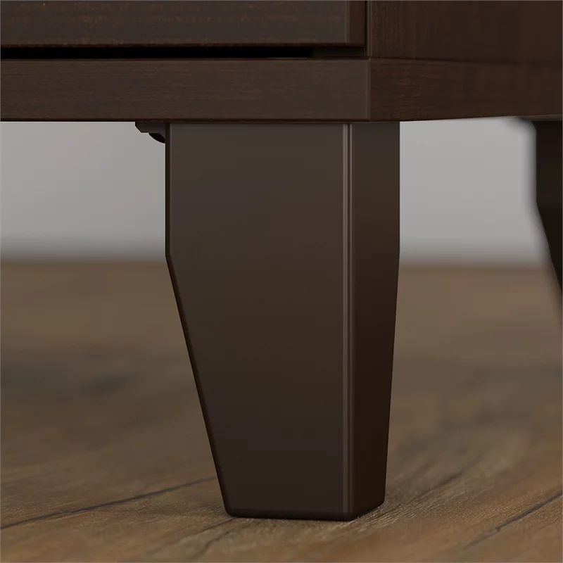 Home Square 2 Piece Wood Lateral Filing Cabinet Set in Mocha Cherry