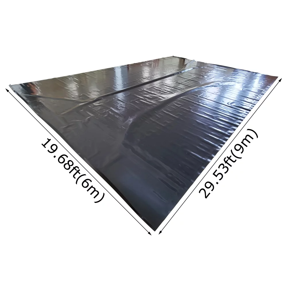INTBUYING 20'x30' Fish Pond Liner Elasticity HDPE Black Thickness 12mil