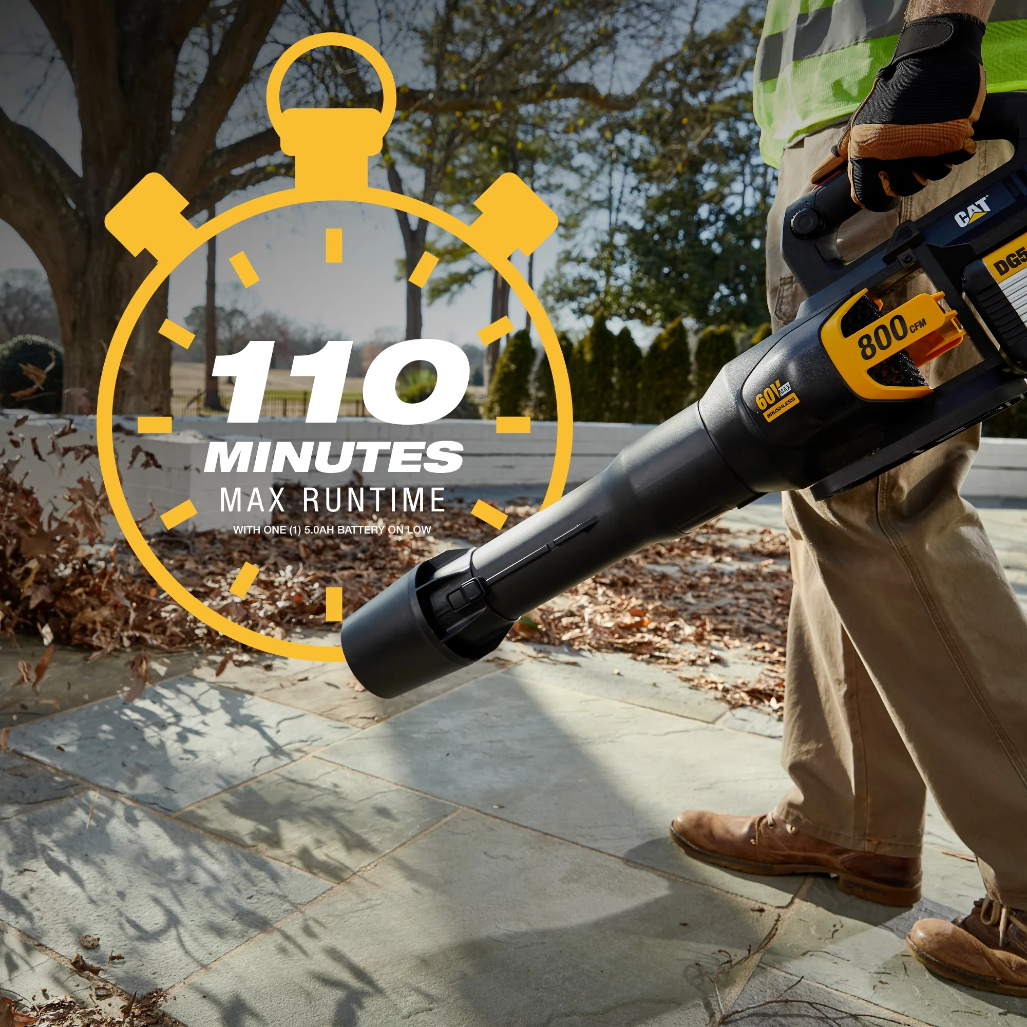 Caterpillar Cat® DG651.9 60V 800 CFM 175 MPH Brushless Leaf Blower (Tool Only)
