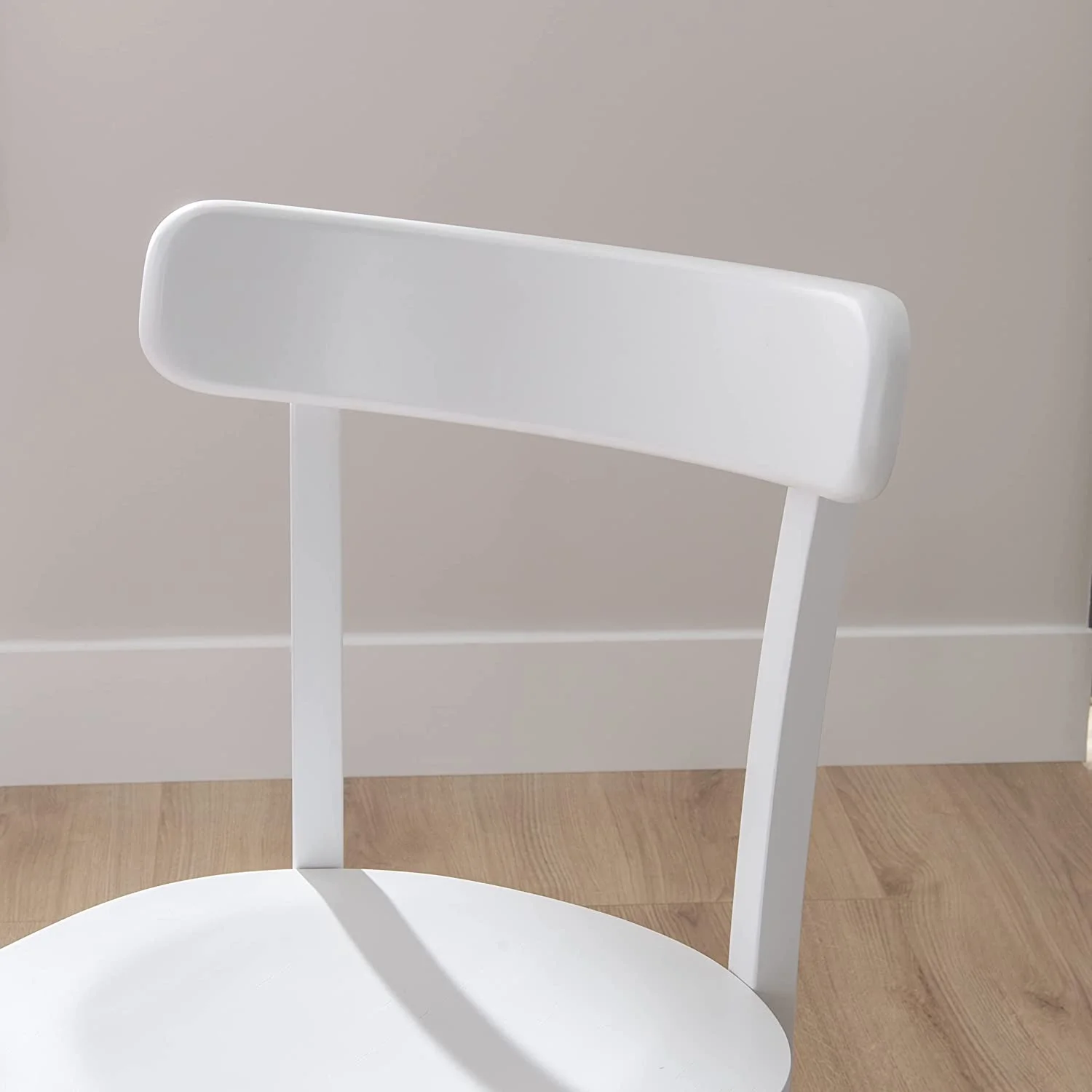 HYUN Dayleen White Wooden Dining Chairs, Set of 2 Fully Assembled