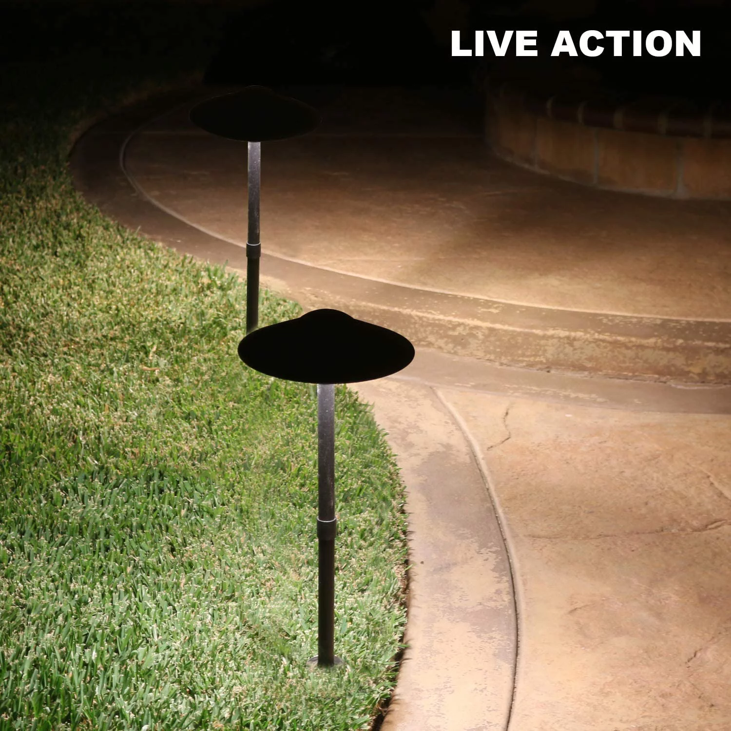3W LED Landscape Lights Landscape Lighting Low Voltage Outdoor Pathway Lighting Replaceable LED Bulb 3000K Aluminum housing with ABS Ground Stake for Yard Patio Driveway Bronze, Pack of 6