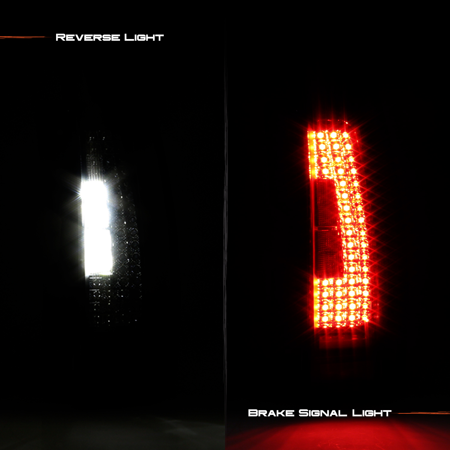 AKKON - Fits 2007-2014 Chevy Suburban Tahoe GMC Yukon XL 1500 2500 (Cadillac Escalade Style) LED Black Tail Lights Pair